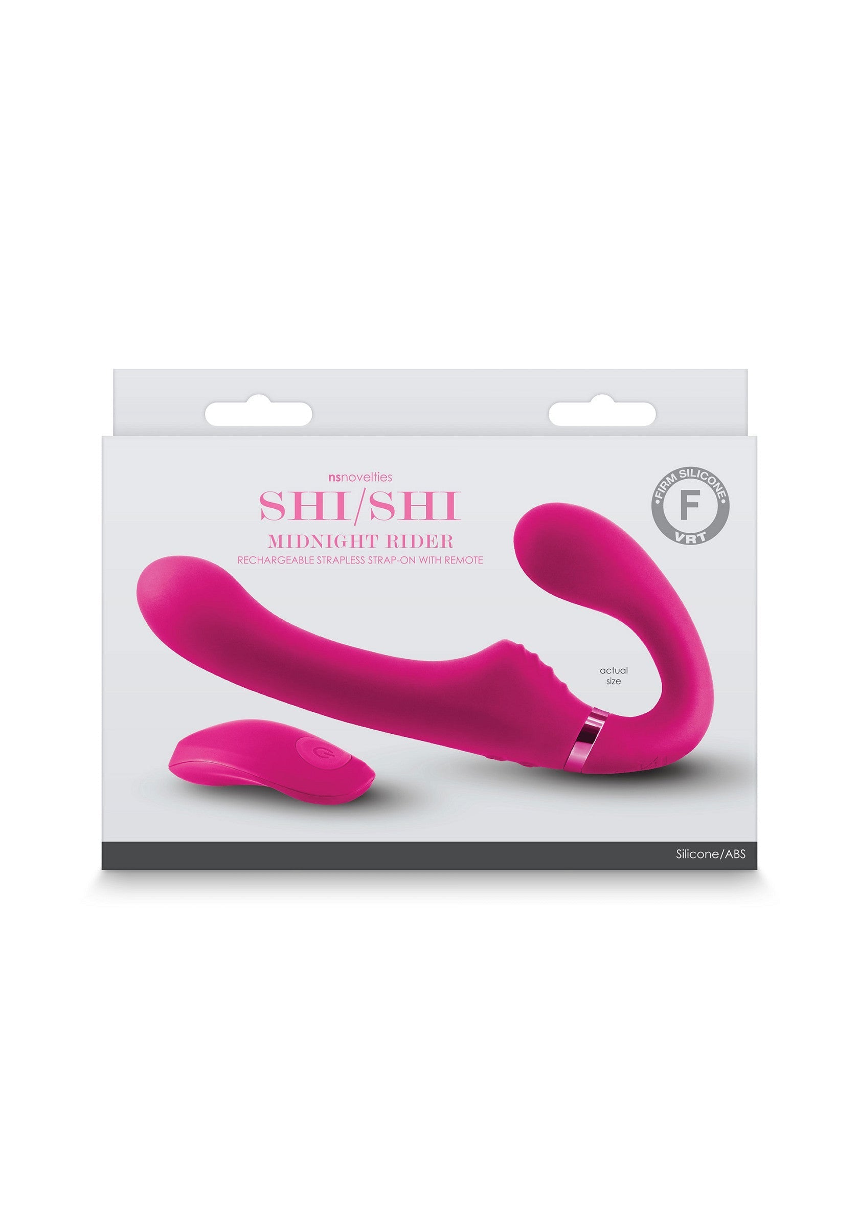 Shi/Shi Midnight Rider : vibromasseur rechargeable sans fil en silicone rose pour le plaisir féminin.; Shi/Shi Midnight Rider: oplaadbare draadloze vibrator van roze siliconen voor vrouwelijk plezier.; Shi/Shi Midnight Rider: Rechargeable wireless vibrator made of pink silicone for female pleasure.