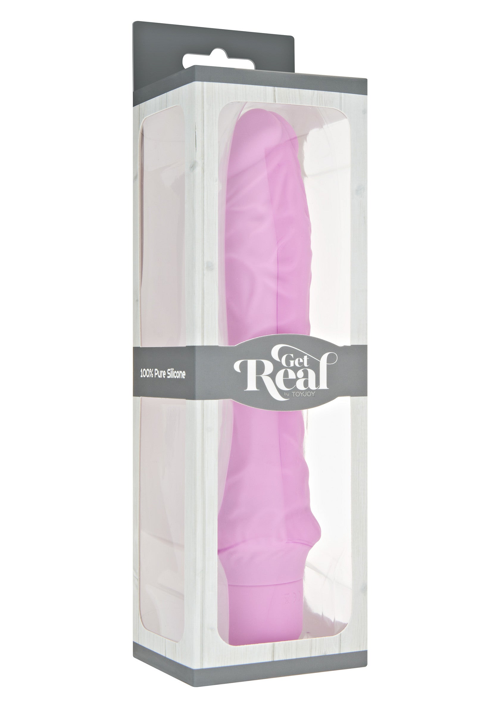 Gode rose 'Get Real', 100% silicone, pour le plaisir solitaire ou en couple. Discrètement emballé.; Roze 'Get Real' dildo, 100% siliconen, voor solo- of partnerplezier. Discreet verpakt.; Pink 'Get Real' dildo, 100% silicone, for solo or partner pleasure. Discretely packaged.