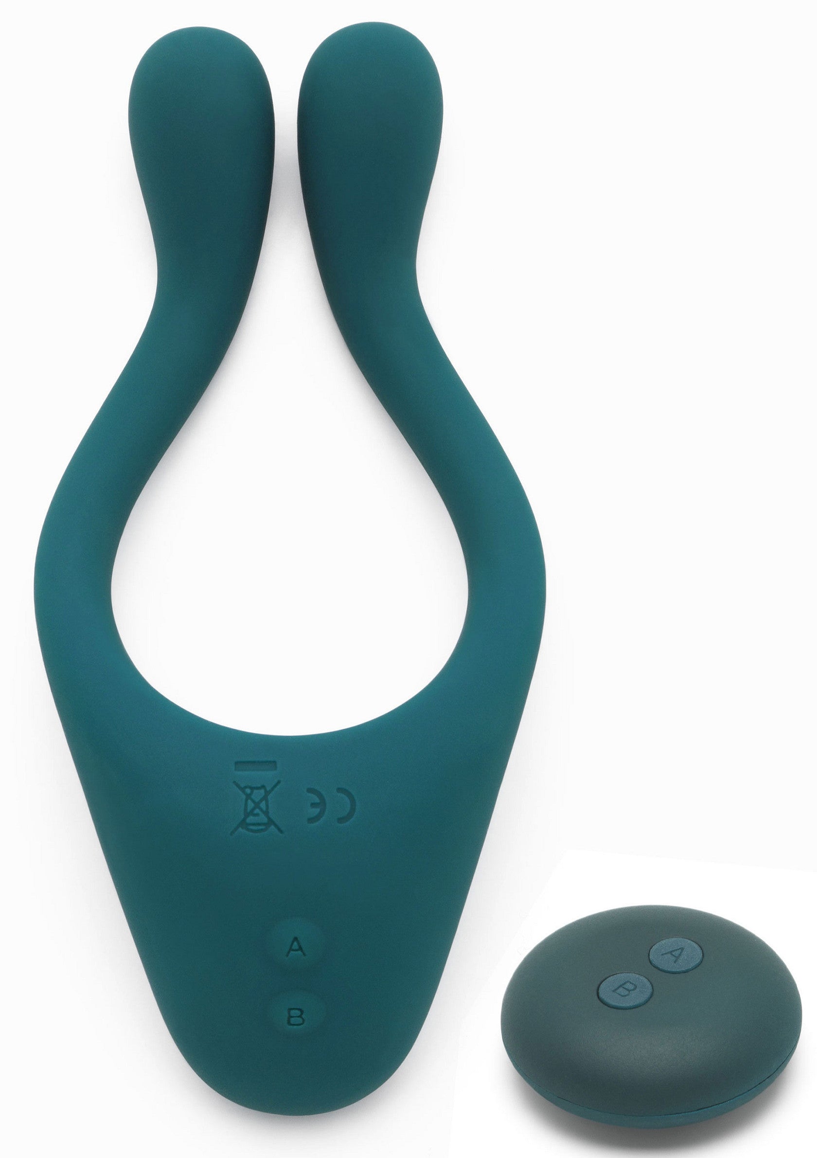 Masseur personnel vibrant, sans fil, rechargeable avec télécommande, turquoise. Plaisir garanti !; Vibrerende persoonlijke stimulator, draadloos, oplaadbaar met afstandsbediening, turquoise. Gegarandeerd plezier!; Vibrating personal massager, wireless, rechargeable with remote control, teal. Pleasure guaranteed!