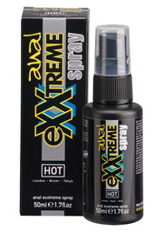 Spray anal EXXTREME pour des sensations fortes! Disponible en boutique. 50ml.; Anal EXXTREME spray voor intense sensaties! Nu verkrijgbaar, 50ml.; Anal EXXTREME spray for intense sensations! Available now, 50ml.
