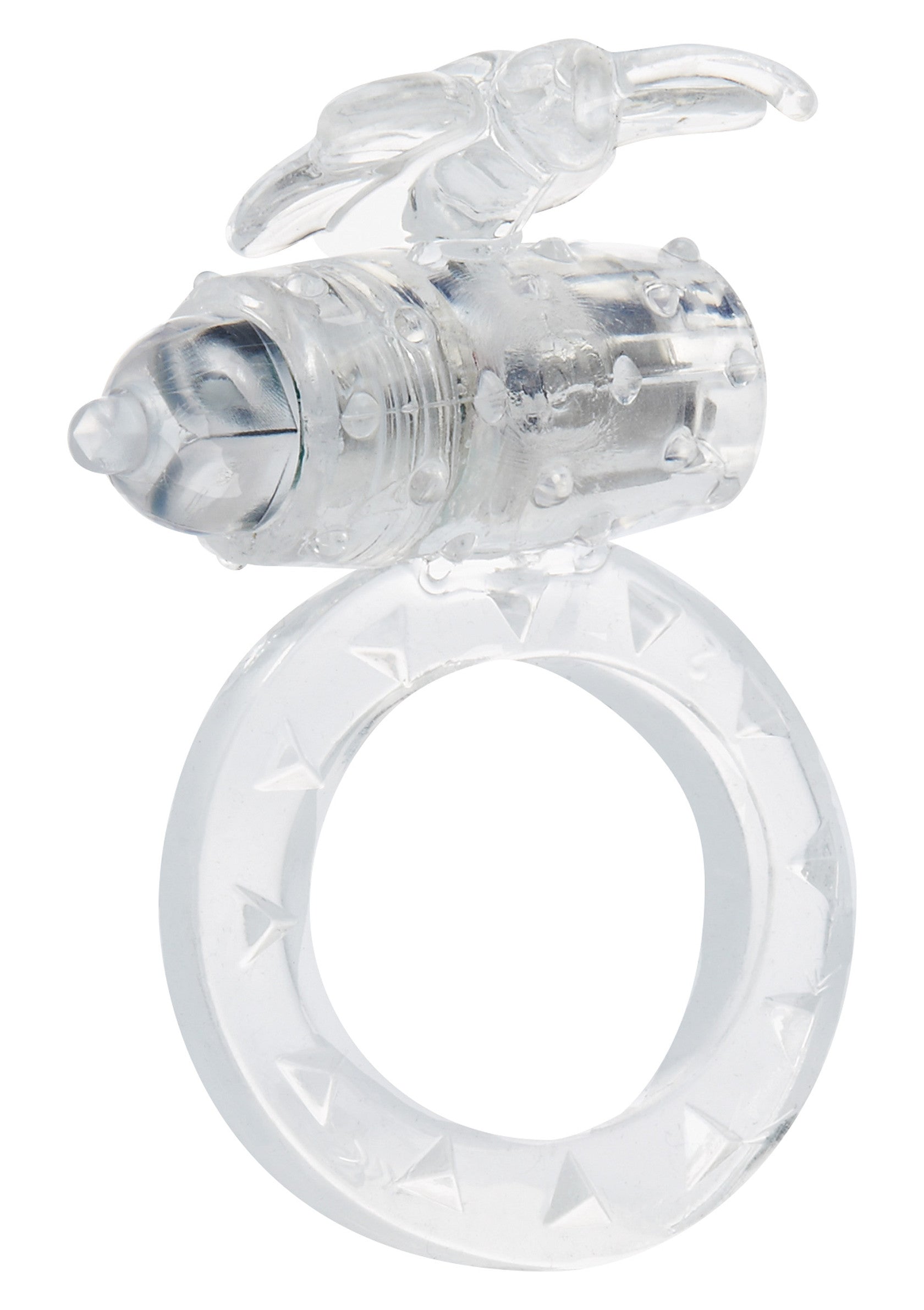 Anneau vibrant transparent pour des sensations intenses et partagées.; Transparante vibrerende ring voor intense en gedeelde sensaties.; Clear vibrating ring for intense and shared sensations.
