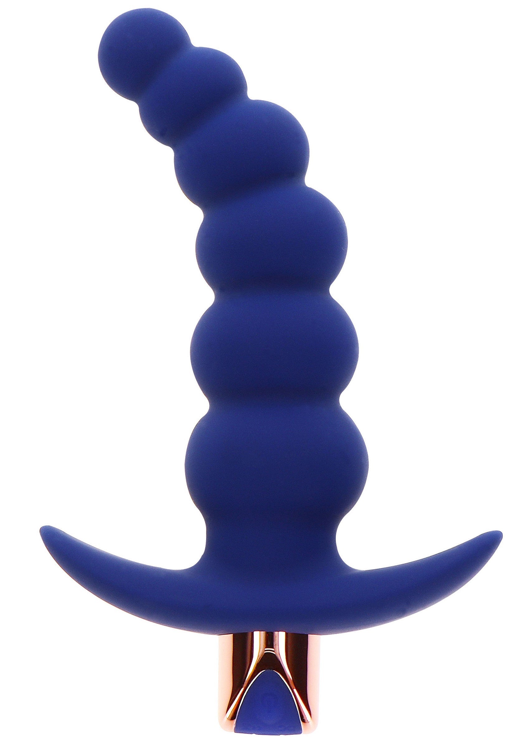 Plug anal bleu avec billes pour sensations intenses et confort.; Blauwe anale plug met kralen voor intense sensaties en comfort.; Blue beaded anal plug for intense sensations and comfort.