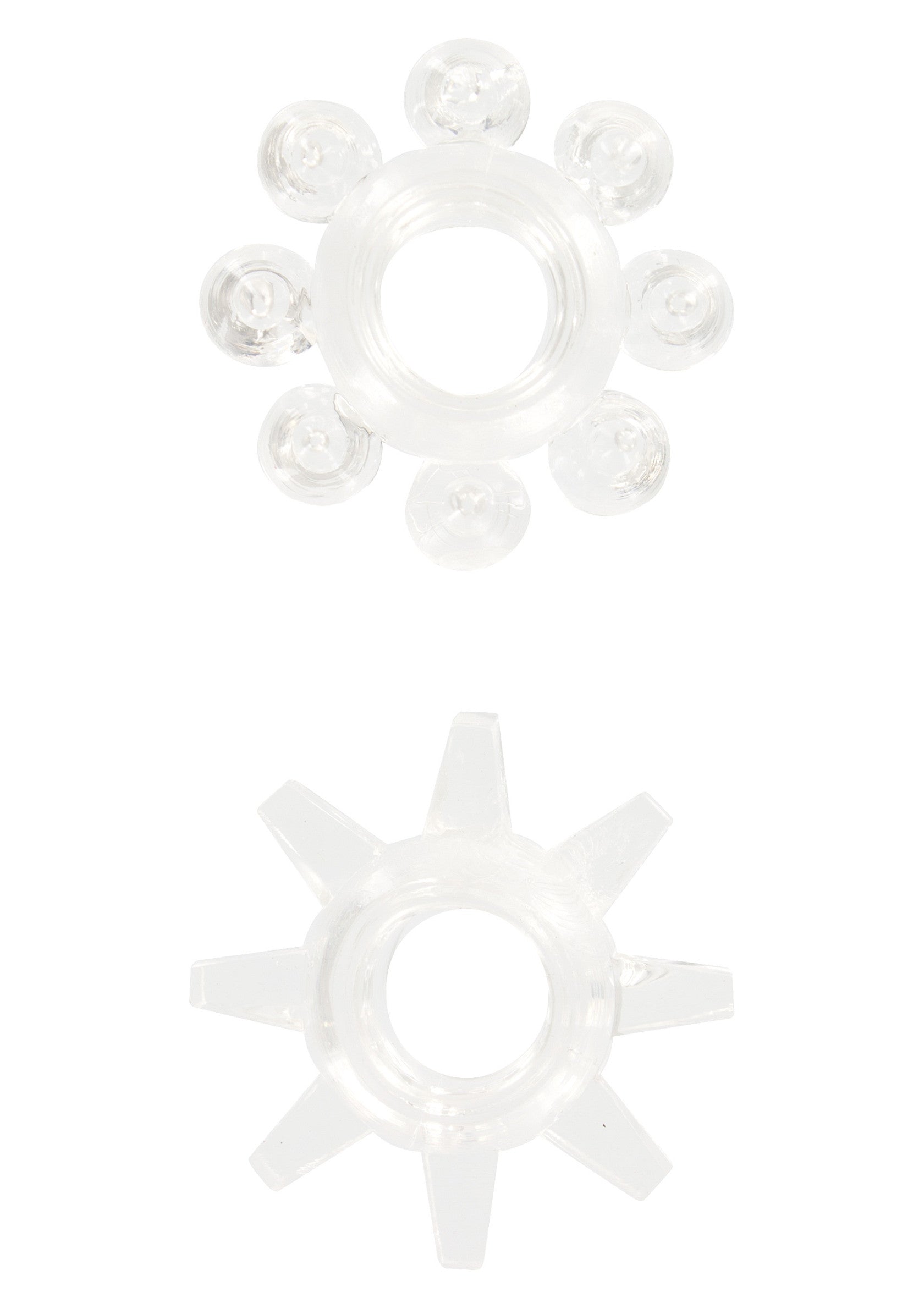 Anneaux péniens transparents pour un plaisir prolongé.; Transparante penisringen voor langer plezier.; Clear cock rings for enhanced and prolonged pleasure.
