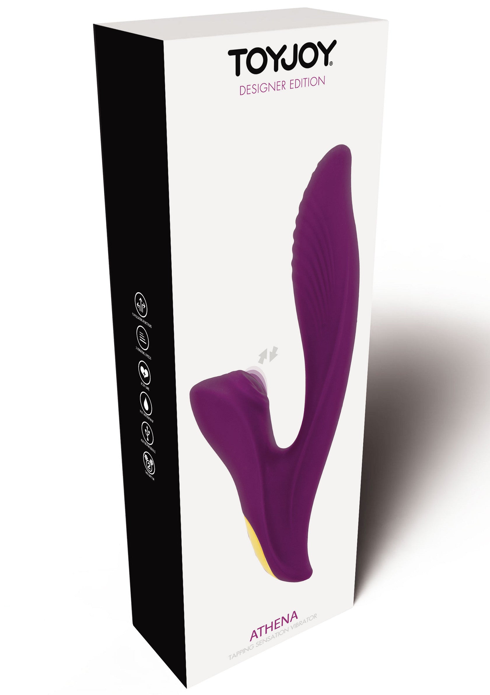 ToyJoy Athena Designer Edition : vibromasseur clitoridien violet pour un plaisir intense.; ToyJoy Athena Designer Edition: paarse clitoris vibrator voor intens genot.; ToyJoy Athena Designer Edition: Purple clitoral vibrator for intense pleasure.
