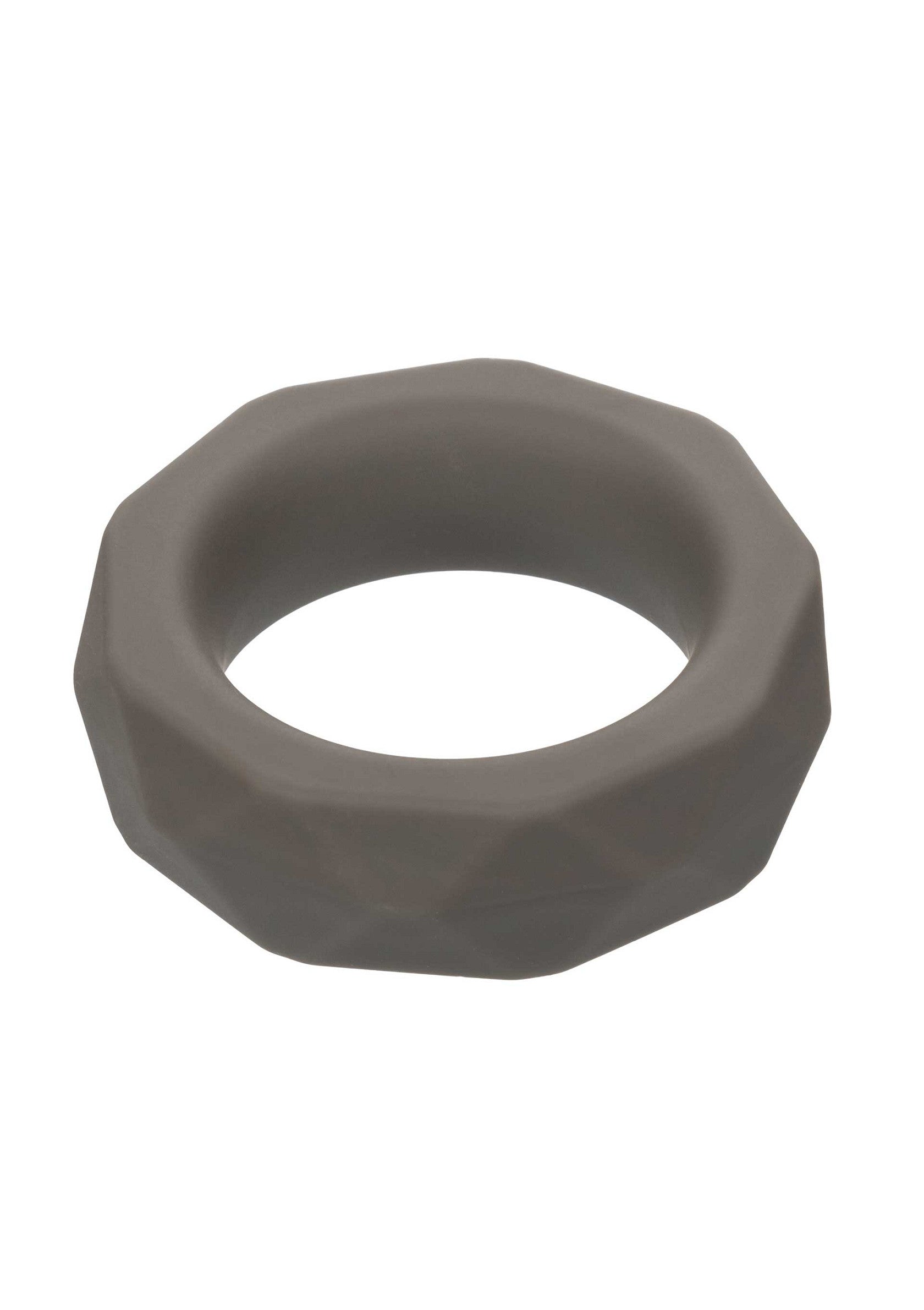 Anneau texturé gris moderne. Accessoire unique et élégant pour compléter votre look.; Moderne grijze ring met textuur. Uniek en stijlvol accessoire om je look compleet te maken.; Modern textured gray ring. Unique and stylish accessory to complete your look.