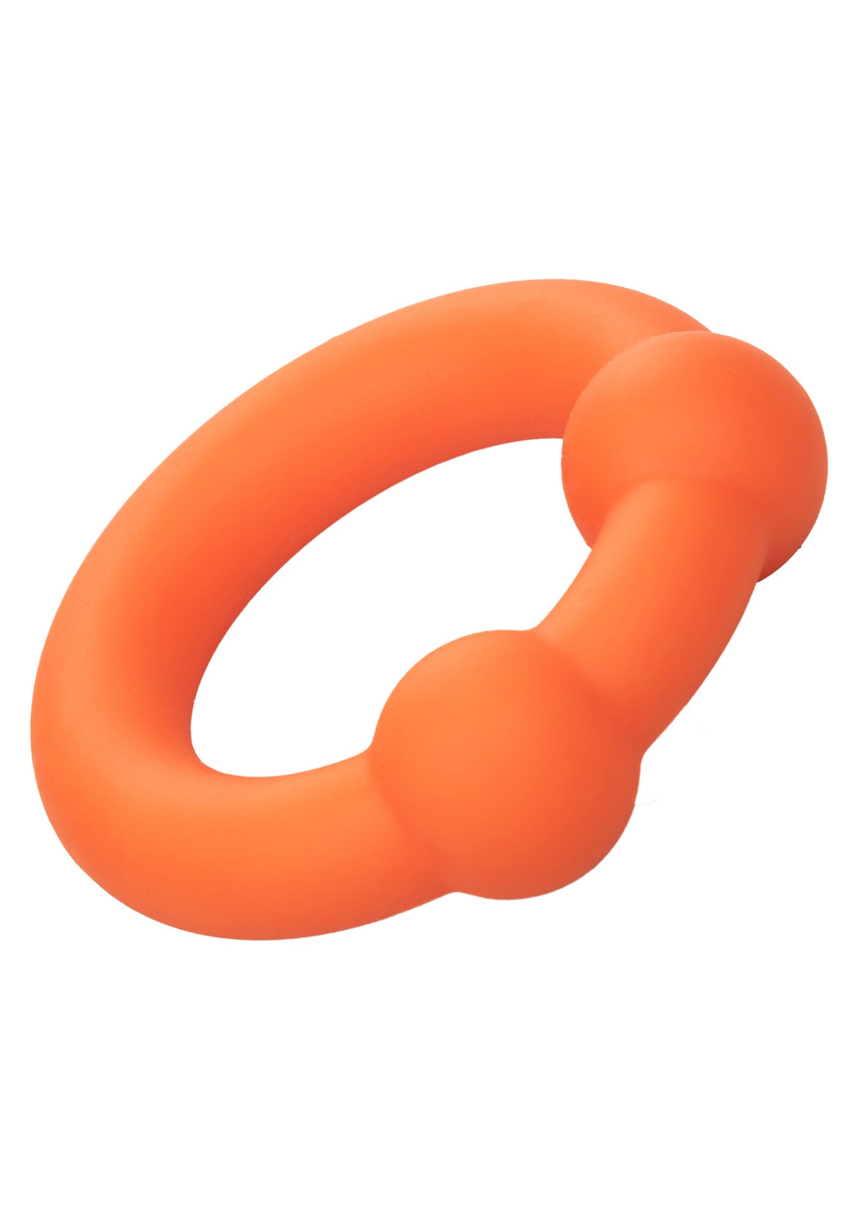 Anneau pénien vibrant orange pour plus de plaisir.; Oranje vibrerende penisring voor meer plezier.; Orange vibrating cock ring for added pleasure.