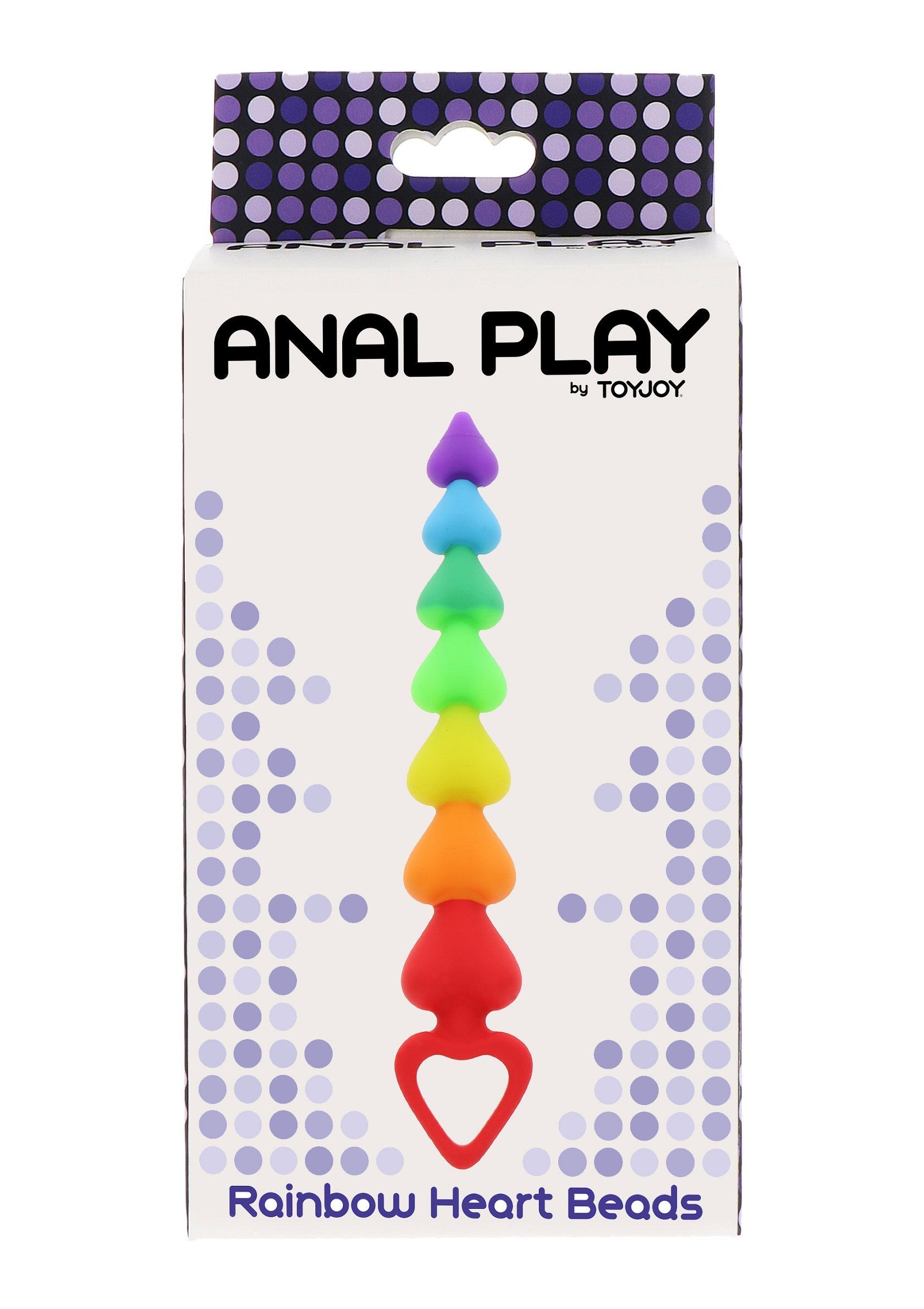 ToyJoy Anal Play - Perles anales coeur arc-en-ciel pour le plaisir. Stimulateur érotique pour adultes. Explorez de nouvelles sensations!; ToyJoy Anal Play - Regenboog hartjes anale kralen voor plezier. Erotische stimulator voor volwassenen. Ontdek nieuwe sensaties!; ToyJoy Anal Play - Rainbow heart anal beads for pleasure. Erotic stimulator for adults. Explore new sensations!
