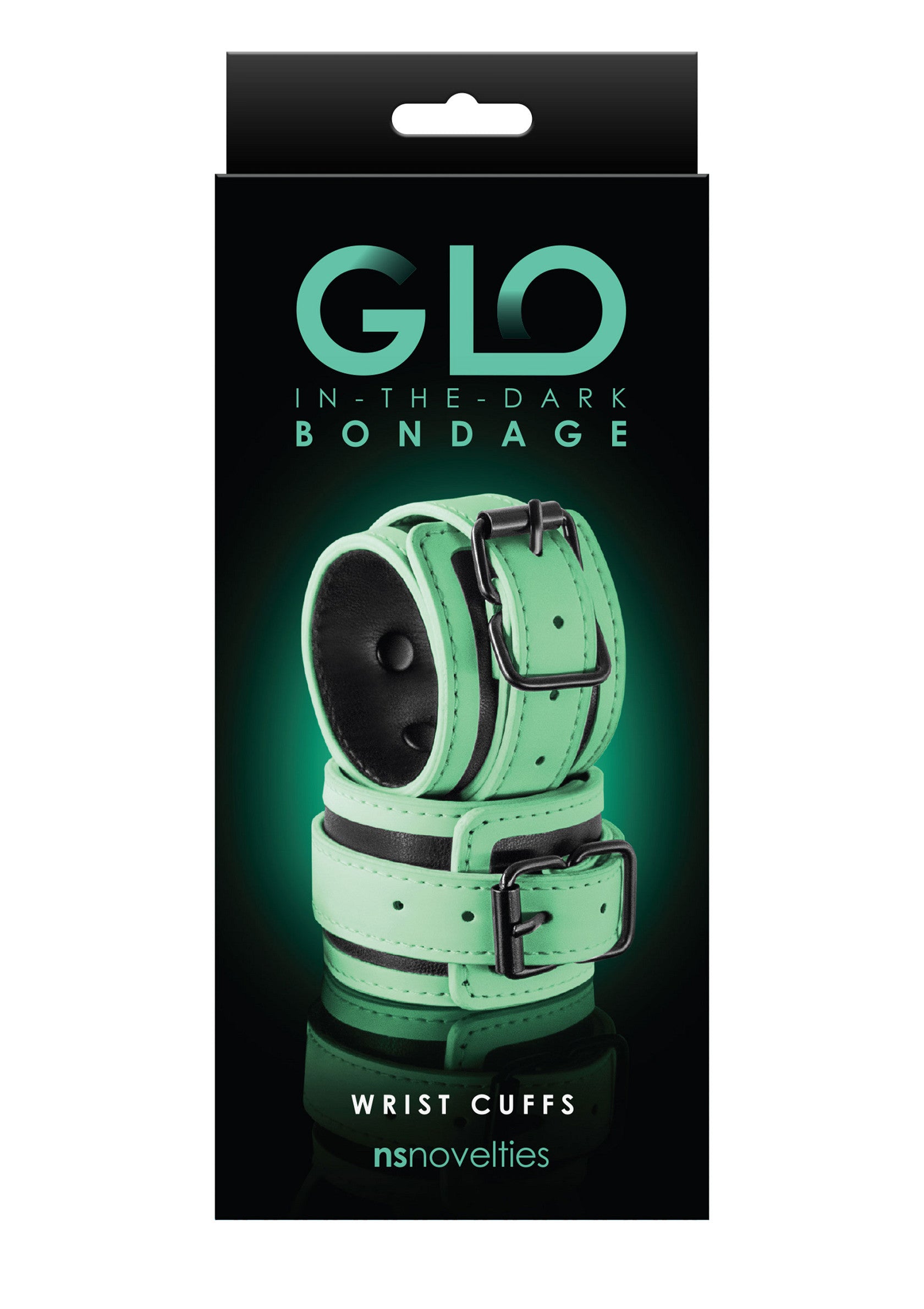 Menottes GLO fluorescentes pour jeux de rôle et bondage. Illuminez vos nuits avec ces accessoires originaux et excitants.; Gloeiende GLO handboeien voor rollenspel en bondage. Verlicht uw nachten met deze originele en opwindende accessoires.; GLO glow-in-the-dark wrist cuffs for roleplay and bondage. Light up your nights with these original and exciting accessories.