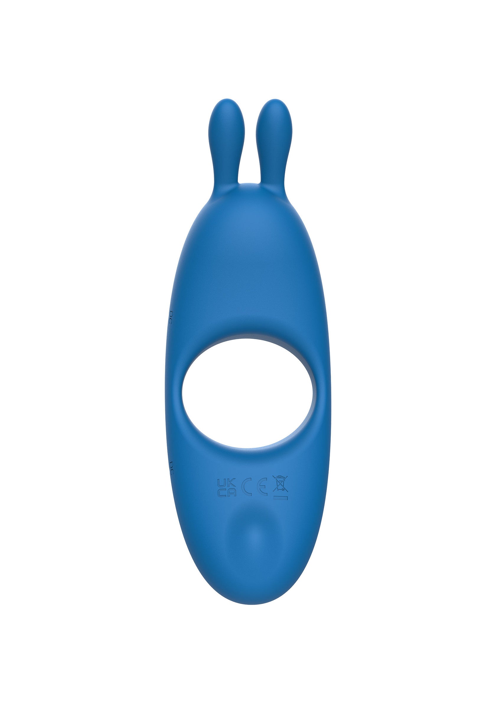 Anneau vibrant bleu en forme de lapin pour plus de plaisir et de sensations. Accessoire intime pour couples.; Blauwe vibrerende ring in konijnvorm voor meer plezier en sensaties. Intiem accessoire voor koppels.; Blue bunny-shaped vibrating ring for enhanced pleasure and sensations. Intimate accessory for couples.