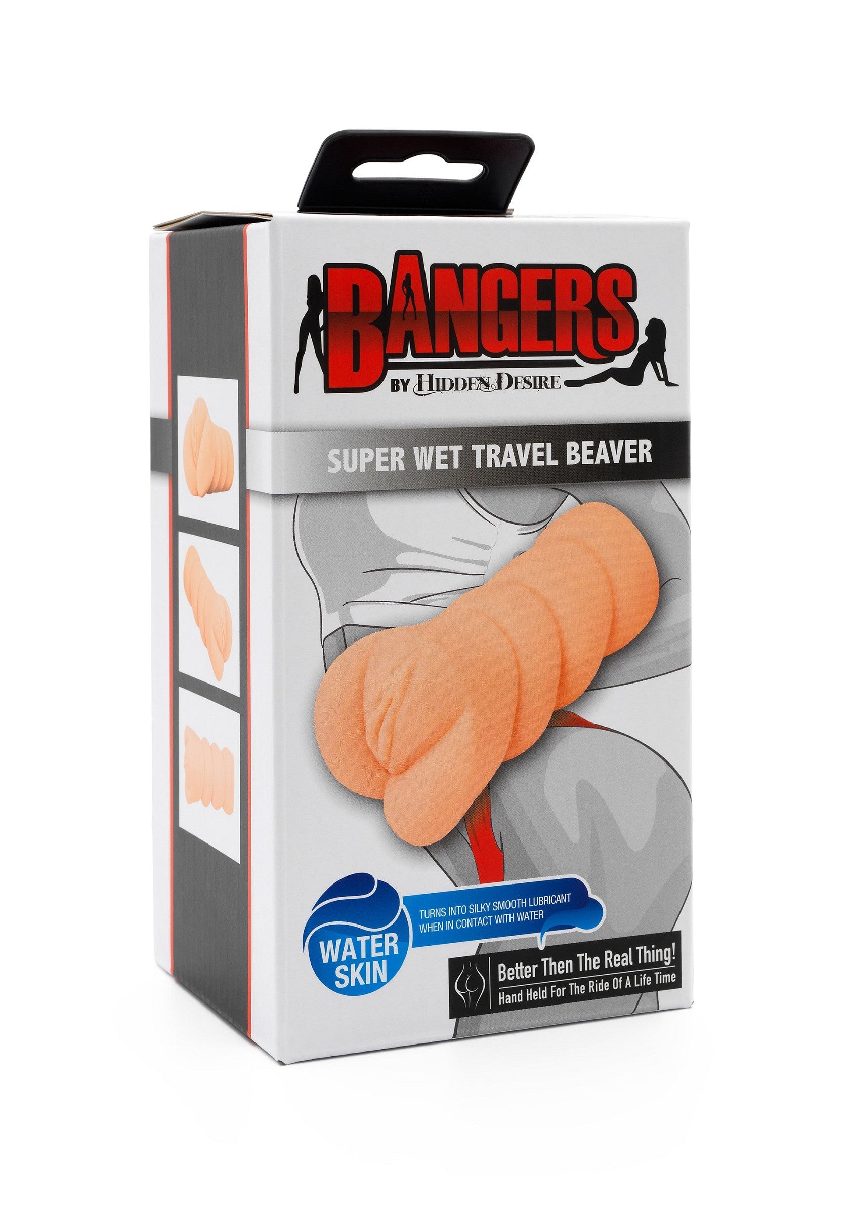 Bangers Super Wet Travel Beaver par Hidden Desire. Masturbateur masculin portable pour un plaisir intense en déplacement.; Bangers Super Wet Travel Beaver van Hidden Desire. Draagbare masturbator voor mannen voor intens plezier onderweg.; Bangers Super Wet Travel Beaver by Hidden Desire. Portable male masturbator for intense pleasure on the go.