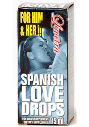 Gouttes d'amour espagnoles pour lui et elle! Supplément alimentaire stimulant pour les moments intimes.; Spaanse liefdesdruppels voor hem en haar! Stimulerend voedingssupplement voor intieme momenten.; Spanish Love Drops for him & her! Stimulating dietary supplement for intimate moments.