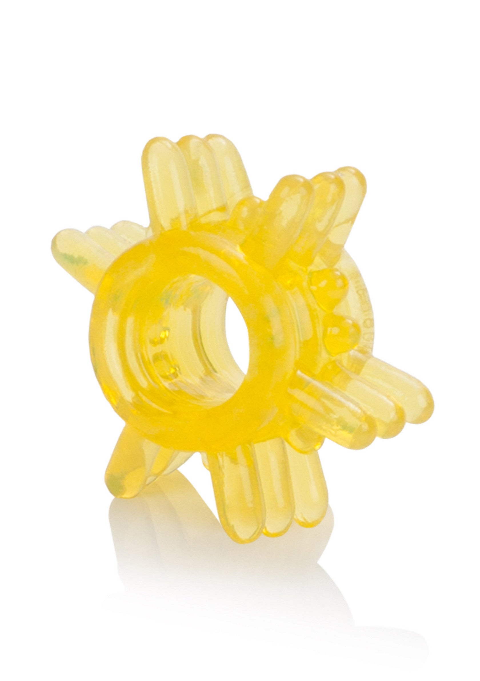 Anneau pénien texturé jaune pour une sensation accrue. Améliore le plaisir et l'intimité.; Gele, getextureerde penisring voor meer sensatie. Verbetert plezier en intimiteit.; Yellow textured cock ring for enhanced sensation. Improves pleasure and intimacy.