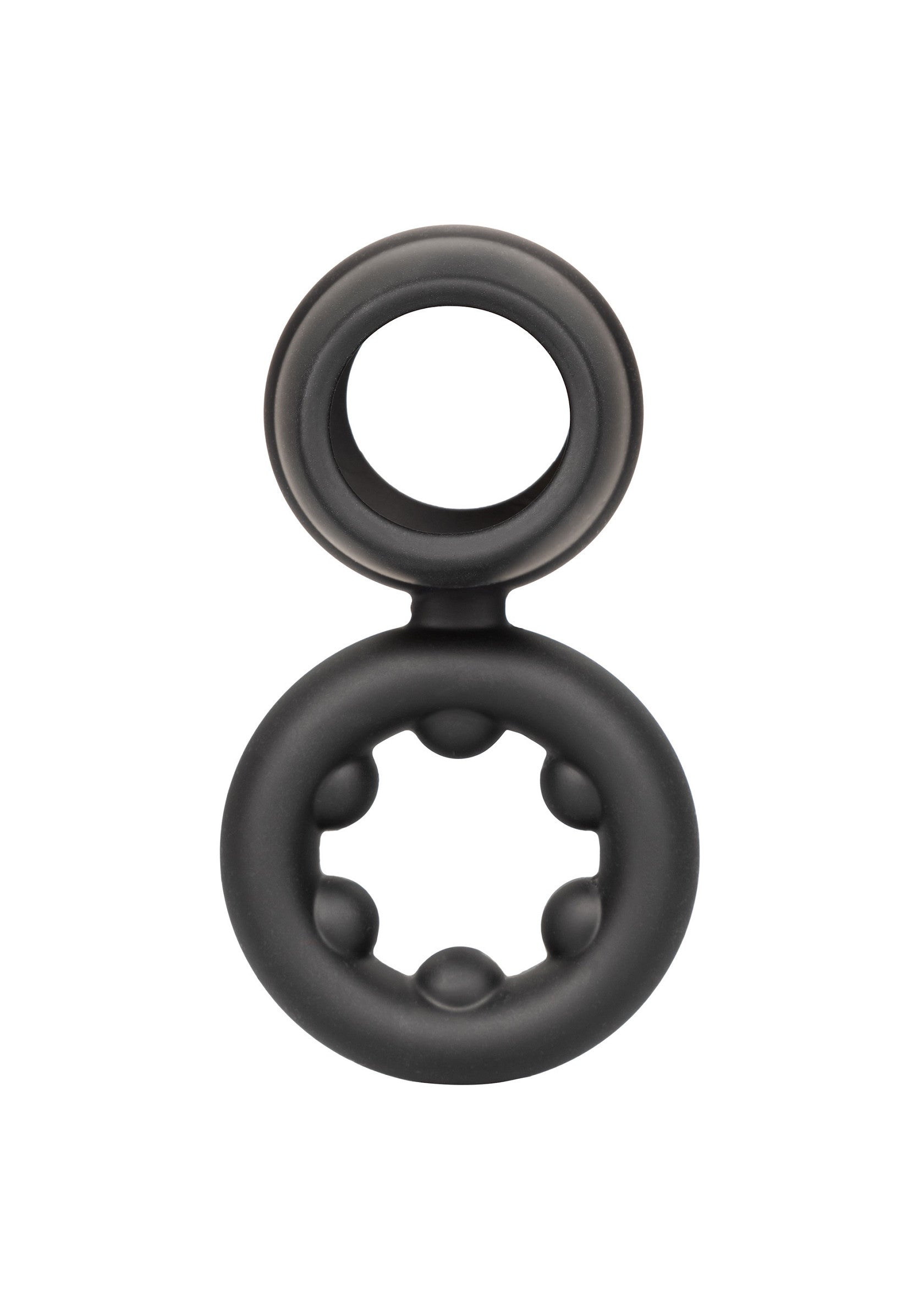 Anneau pénien noir texturé pour plus de plaisir et de sensations.; Zwarte getextureerde penisring voor extra plezier en sensaties.; Black textured cock ring for added pleasure and sensation.
