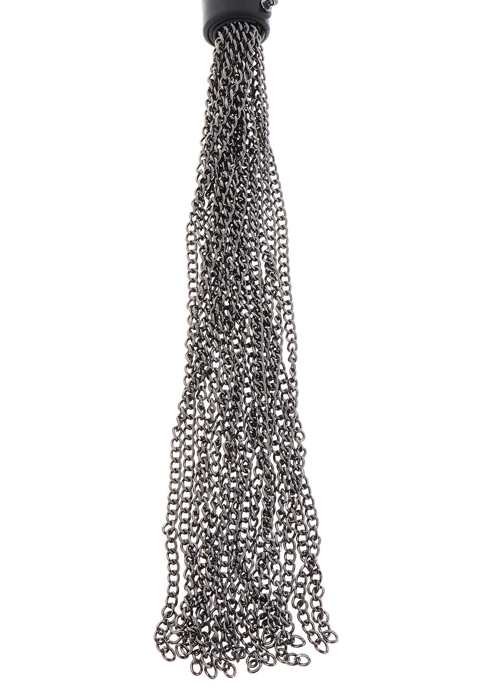 Pompon décoratif fait de nombreuses chaînes métalliques.; Decoratieve kwast gemaakt van vele metalen kettingen.; Decorative tassel made of many metal chains.