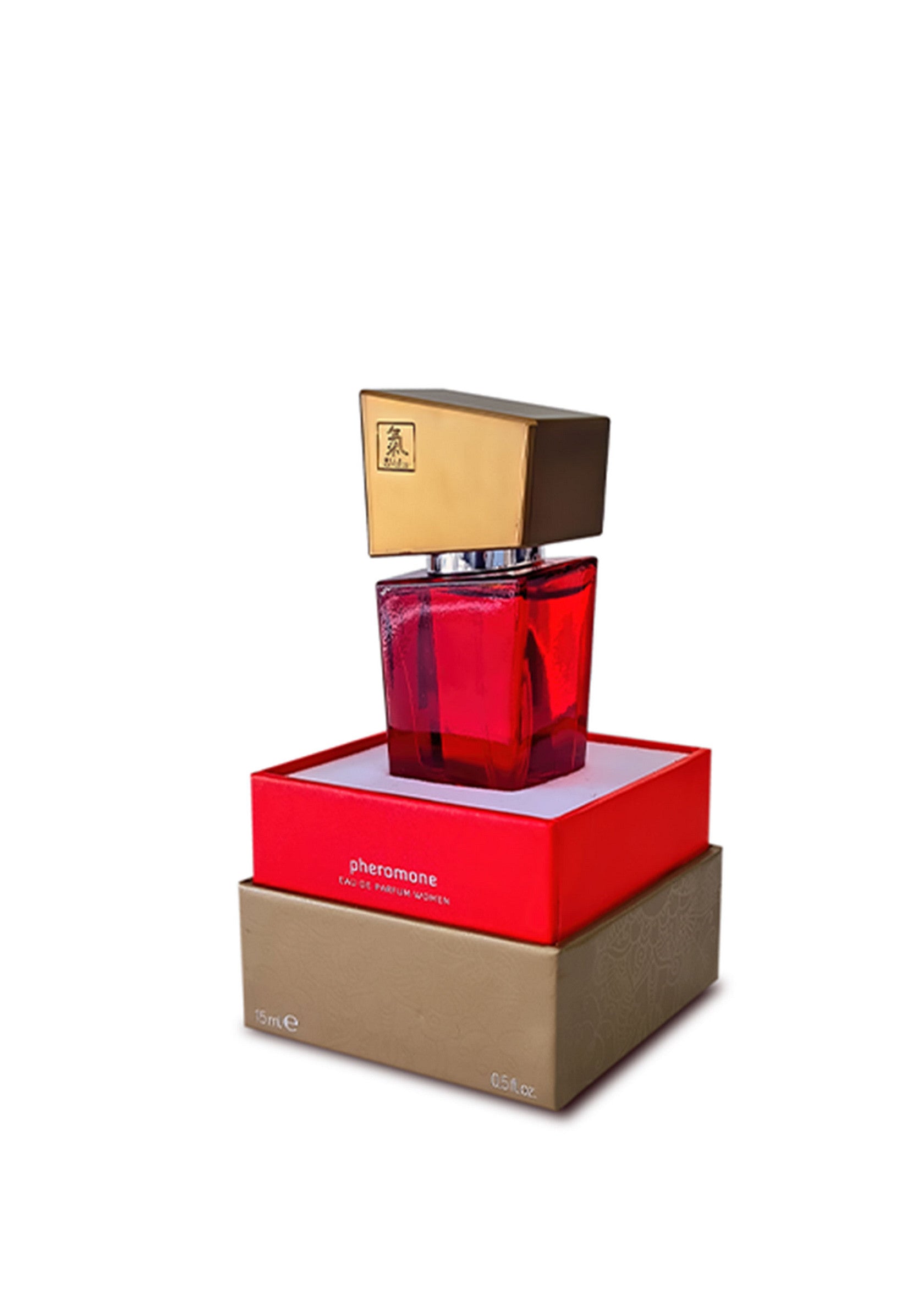 Parfum pour femme séduisant, flacon rouge et or élégant. Découvrez nos fragrances irrésistibles!; Verleidelijke damesparfum, elegante rode en gouden flacon. Ontdek onze onweerstaanbare geuren!; Seductive women's perfume, elegant red and gold bottle. Discover our irresistible fragrances!