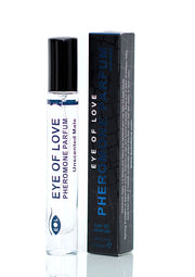 Parfum aux phéromones pour homme Eye of Love. Parfum sans parfum dans un flacon vaporisateur; Eye of Love feromoon parfum voor mannen. Geurloze parfum in spuitfles.; Eye of Love pheromone perfume for men. Unscented perfume in a spray bottle.