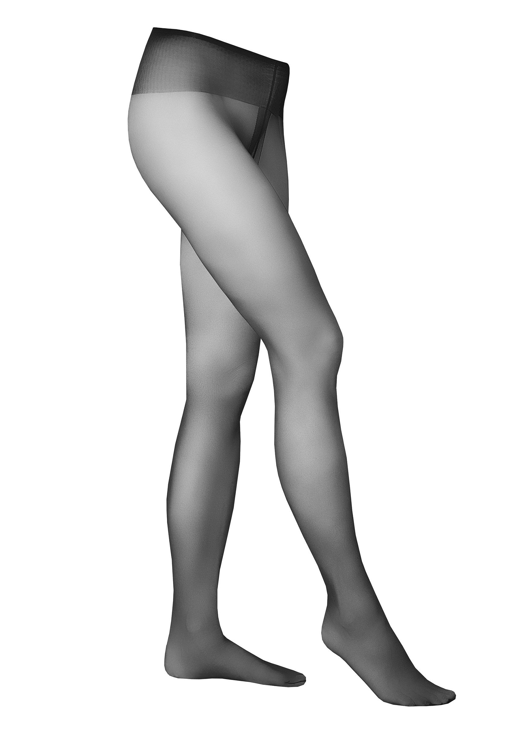 Collants noirs transparents pour femmes, élégants et confortables.; Elegante, transparante zwarte panty voor dames. Comfortabel en stijlvol.; Elegant sheer black pantyhose for women. Comfortable and stylish.