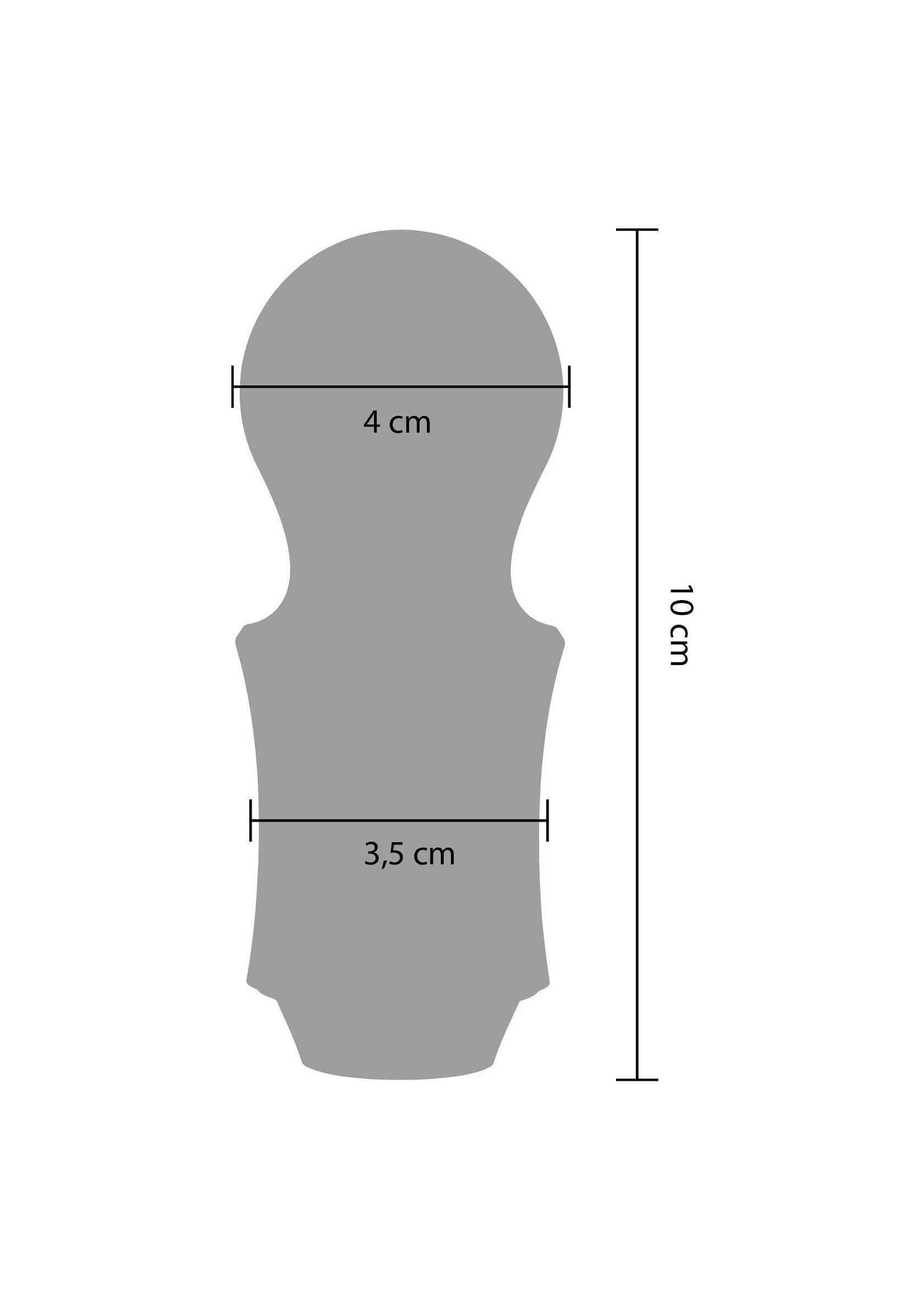 Gabarit de dimensions: 10 cm de hauteur, 4 cm de largeur en haut, et 3,5 cm au centre.; Sjabloon met afmetingen: 10 cm hoog, 4 cm breed bovenaan en 3,5 cm in het midden.; Template with dimensions: 10 cm high, 4 cm wide at the top, and 3.5 cm in the center.