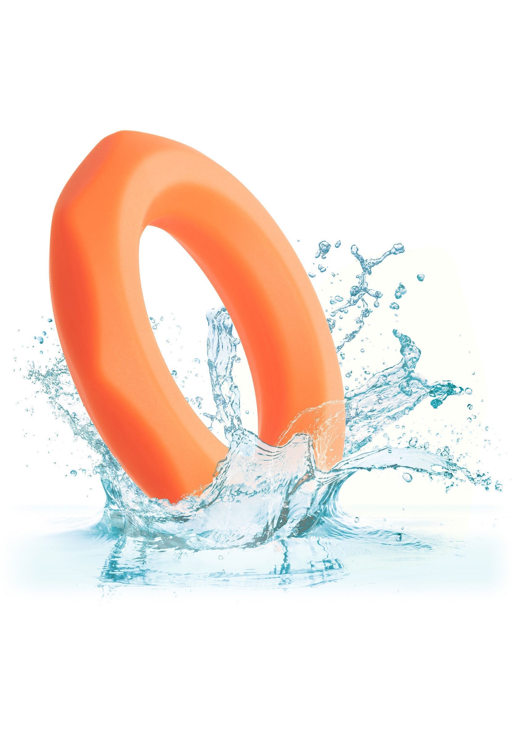 Bouée orange éclatant dans l'eau, sécurité aquatique garantie. Flotteur visible, idéal pour les activités nautiques.; Fel oranje reddingsboei in het water. Veiligheid gegarandeerd! Drijfhulpmiddel perfect voor wateractiviteiten.; Bright orange lifebuoy in water. Safety guaranteed! Flotation device perfect for water activities and fun.