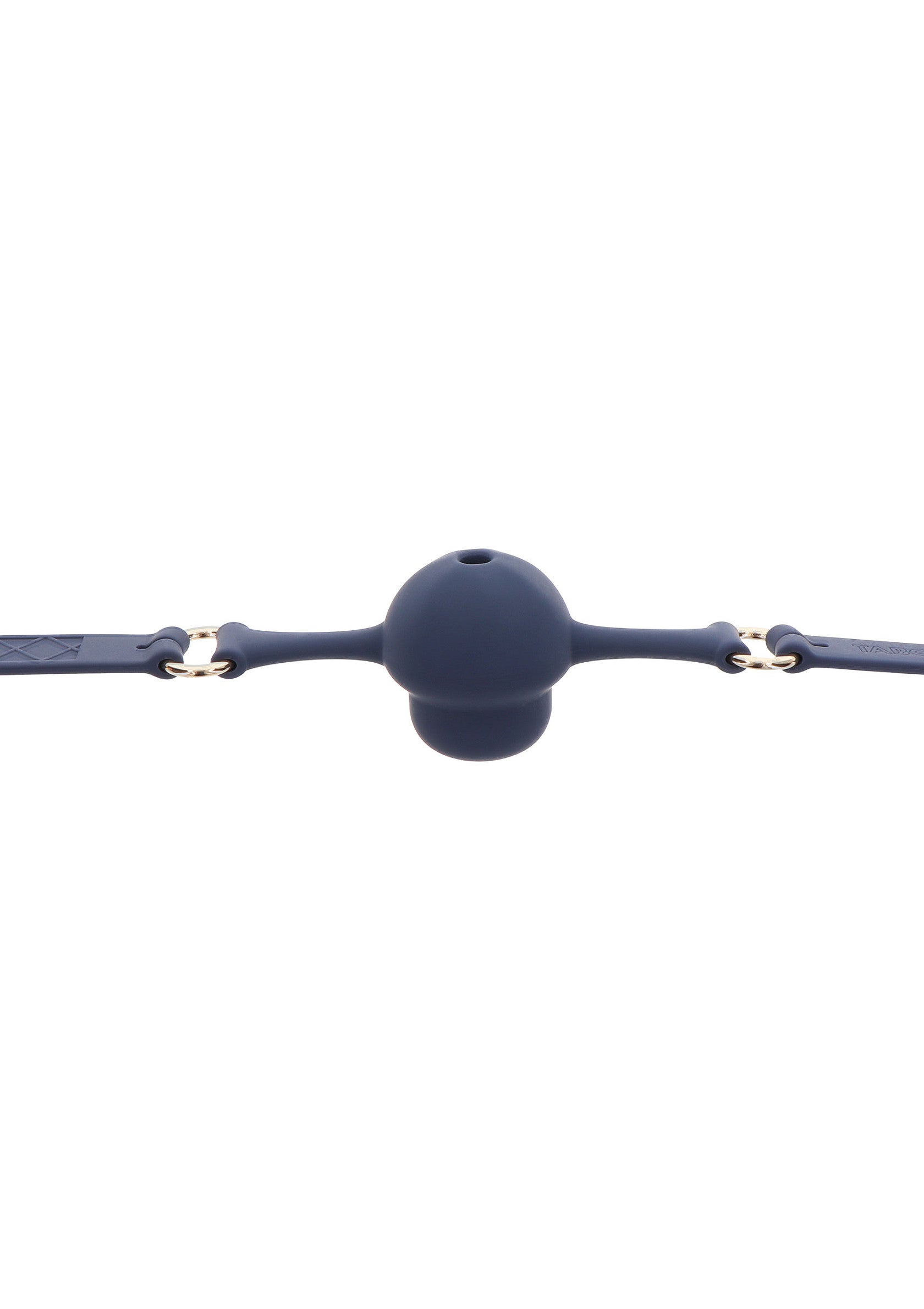 Bâillon à boule bleu élégant pour une soumission en douceur. Découvrez nos accessoires érotiques pour adultes.; Elegante blauwe kogelgag voor zachte onderwerping. Ontdek onze erotische accessoires voor volwassenen.; Sleek blue ball gag for gentle submission. Explore our adult erotic accessories for playful fun.