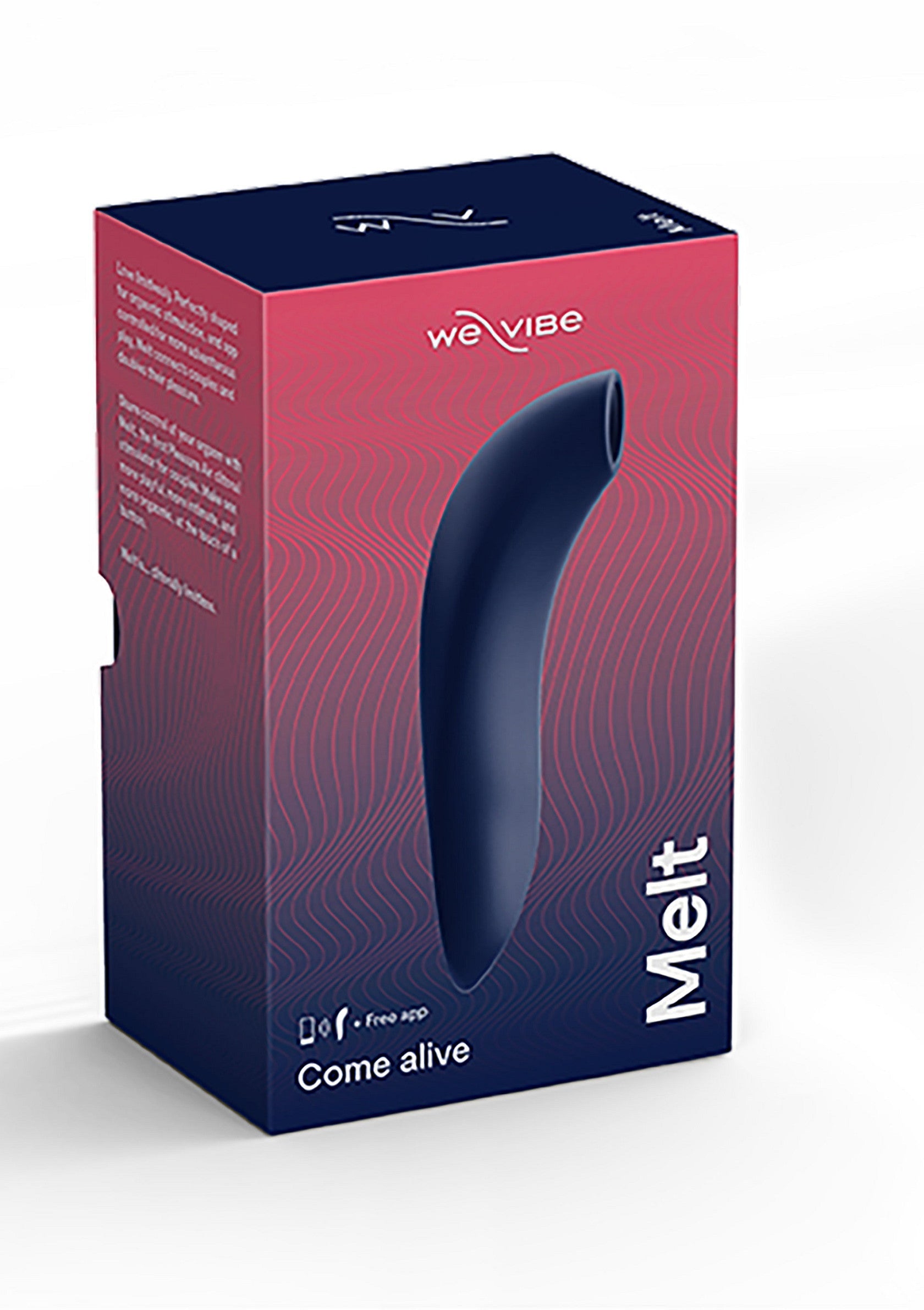 Boîte We-Vibe Melt. Plaisir garanti avec cet accessoire intime haut de gamme. Découvrez de nouvelles sensations.; We-Vibe Melt doos. Gegarandeerd plezier met dit hoogwaardige intieme accessoire. Ontdek nieuwe sensaties.; We-Vibe Melt box. Guaranteed pleasure with this high-end intimate accessory. Discover new sensations.