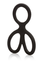 Anneau pénien noir pour améliorer l'érection et le plaisir sexuel.; Zwarte penisring voor betere erectie en seksueel plezier.; Black cock ring for enhanced erection and sexual pleasure.