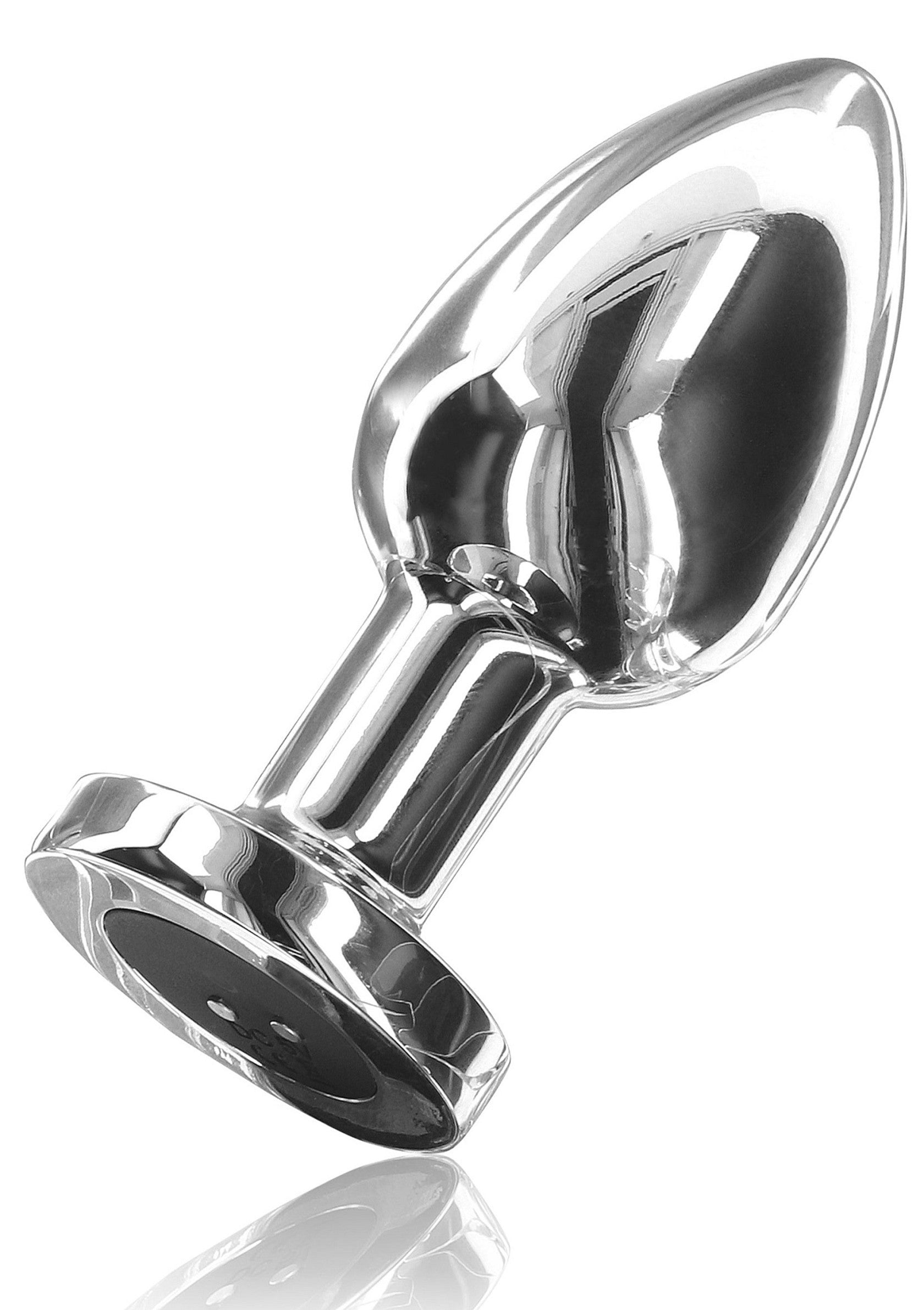 Plug anal en métal lisse pour le plaisir et la stimulation.; Gladde metalen anaalplug voor genot en stimulatie.; Smooth metal anal plug for pleasure and stimulation.