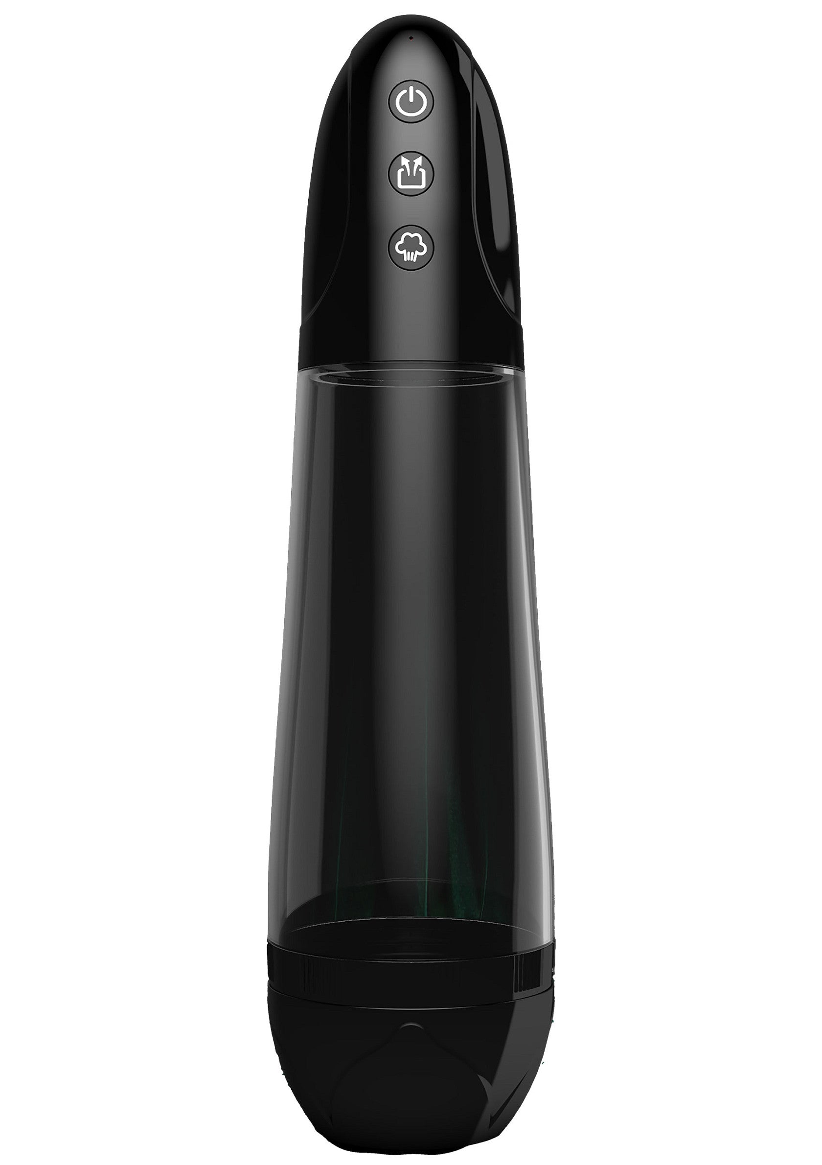 Manchon masculin noir avec des boutons pour le contrôle. Accessoire pour le plaisir et la stimulation.; Zwarte mannelijke masturbator met knoppen voor bediening. Accessoire voor plezier en stimulatie.; Black male masturbator with buttons for control. Accessory for pleasure and stimulation.