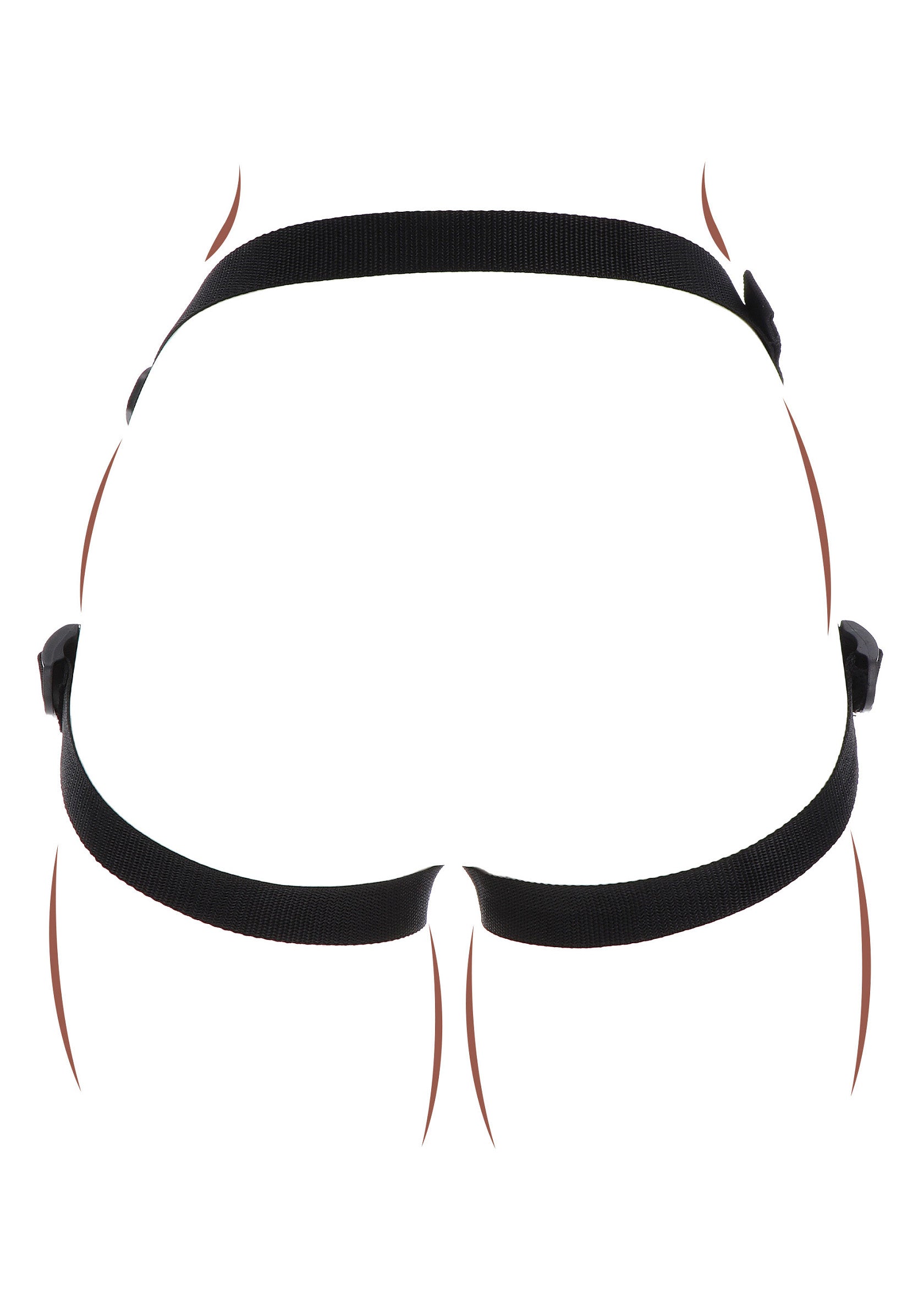 Harnais de corps noir ajustable, parfait pour ajouter une touche audacieuse à votre tenue.; Zwarte body harness, verstelbaar, perfect om een gedurfde touch aan je outfit toe te voegen.; Adjustable black body harness, perfect for adding an edgy touch to your outfit.