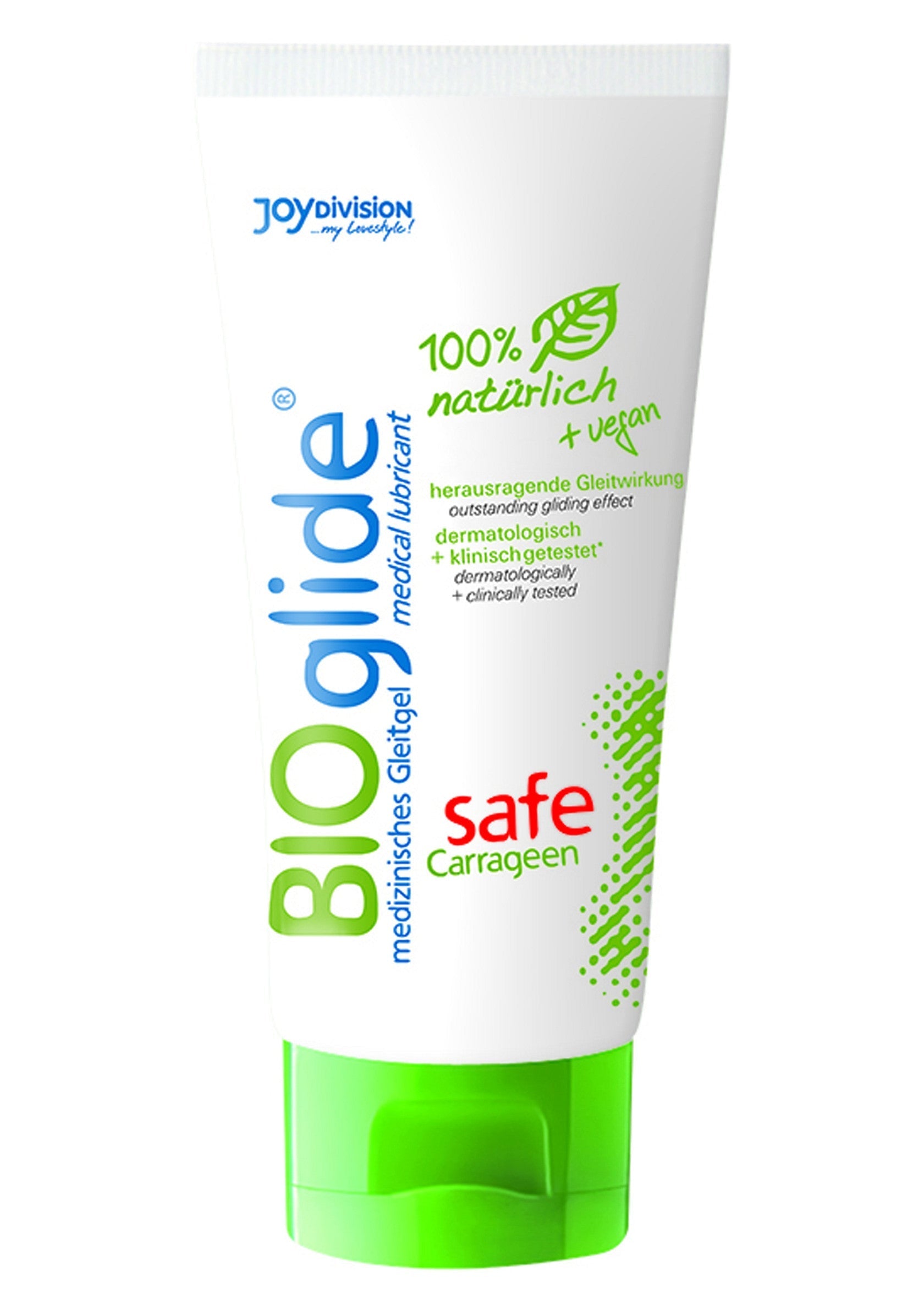 BioGlide lubrifiant médical 100% naturel et vegan, pour une expérience douce et sûre. ; BioGlide medisch glijmiddel, 100% natuurlijk en vegan. Voor een zachte en veilige ervaring.; BioGlide medical lubricant, 100% natural and vegan. For a smooth and safe experience.