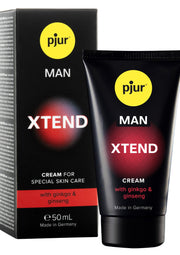 pjur MAN Xtend crème pour homme. Soin de la peau spéciale avec ginkgo et ginseng.; pjur MAN Xtend crème voor mannen. Speciale huidverzorging met ginkgo en ginseng.; pjur MAN Xtend cream for men. Special skin care with ginkgo & ginseng.