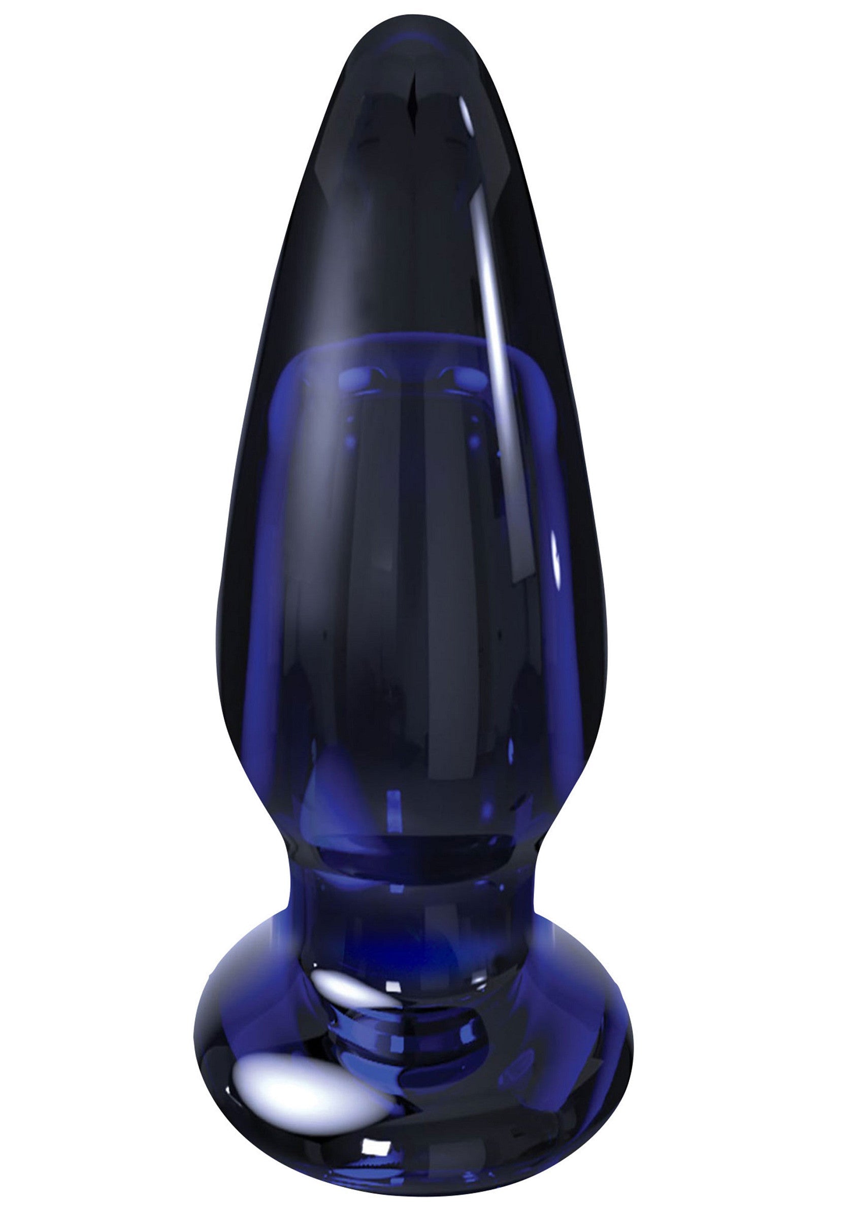 Plug anal en verre bleu. Jouet sexuel pour le plaisir anal et la stimulation érotique. Découvrez de nouvelles sensations.; Blauwe glazen buttplug. Seksspeeltje voor anale stimulatie en erotisch genot. Ontdek nieuwe sensaties.; Blue glass butt plug. Sex toy for anal pleasure and erotic stimulation. Discover new sensations.
