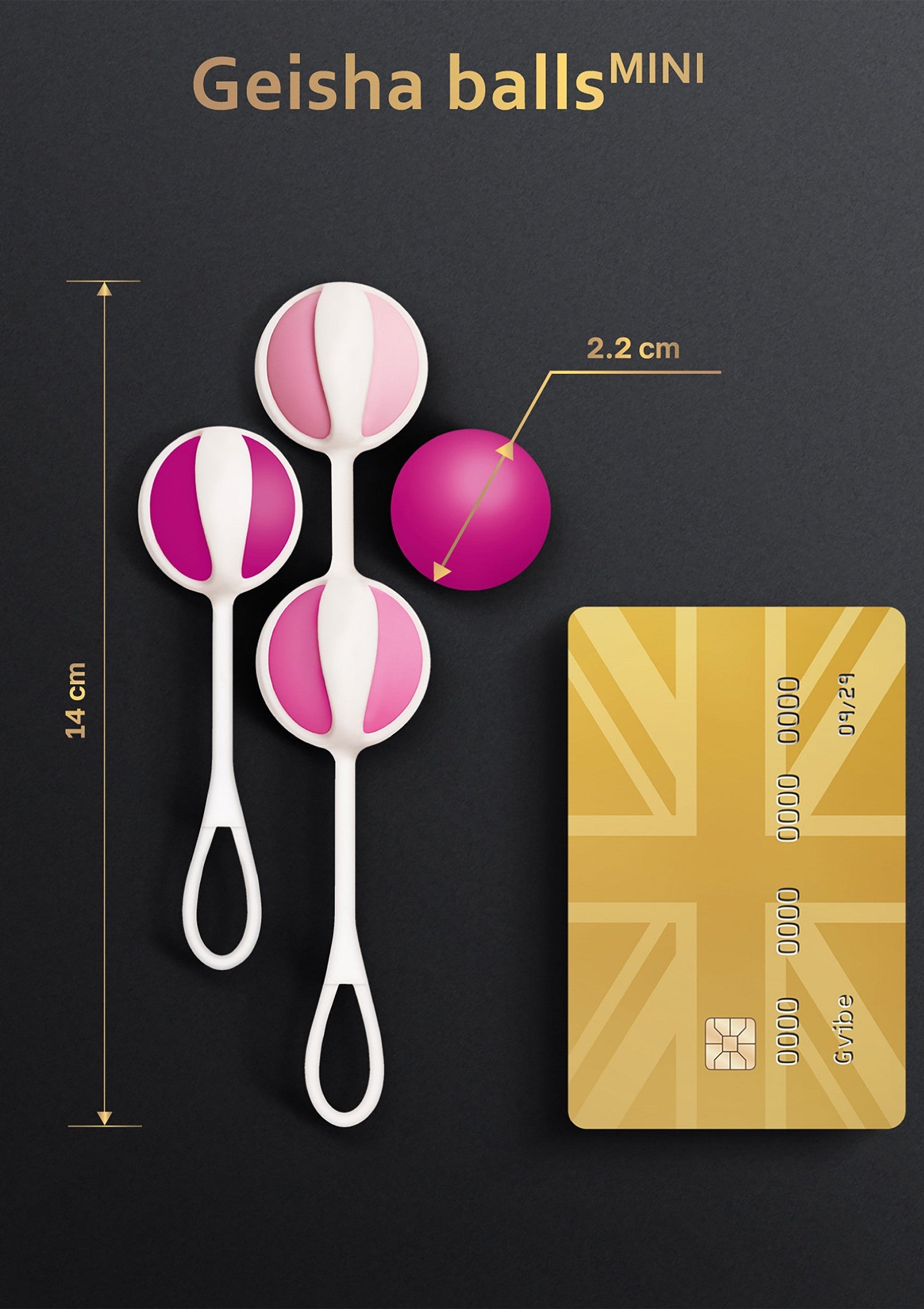 Balles de geisha mini pour la musculation du périnée. Discrètes et efficaces, elles renforcent les muscles pelviens.; Mini geisha ballen voor het versterken van de bekkenbodem. Discreet en effectief, versterken de bekkenbodemspieren.; Mini geisha balls for pelvic floor muscle training. Discreet and effective, they strengthen pelvic muscles.