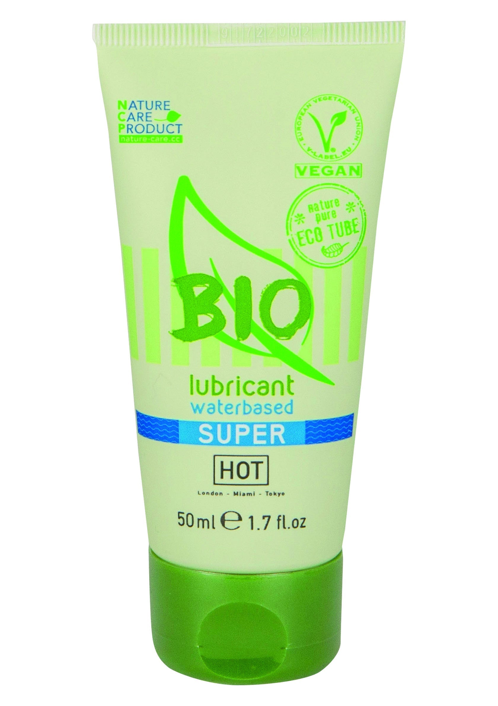 Lubrifiant bio à base d'eau, super chaud, certifié vegan et respectueux de l'environnement. 50ml; Biologisch glijmiddel op waterbasis, super heet, veganistisch en milieuvriendelijk. 50ml; Organic water-based lubricant, super hot, vegan certified and eco-friendly. 50ml