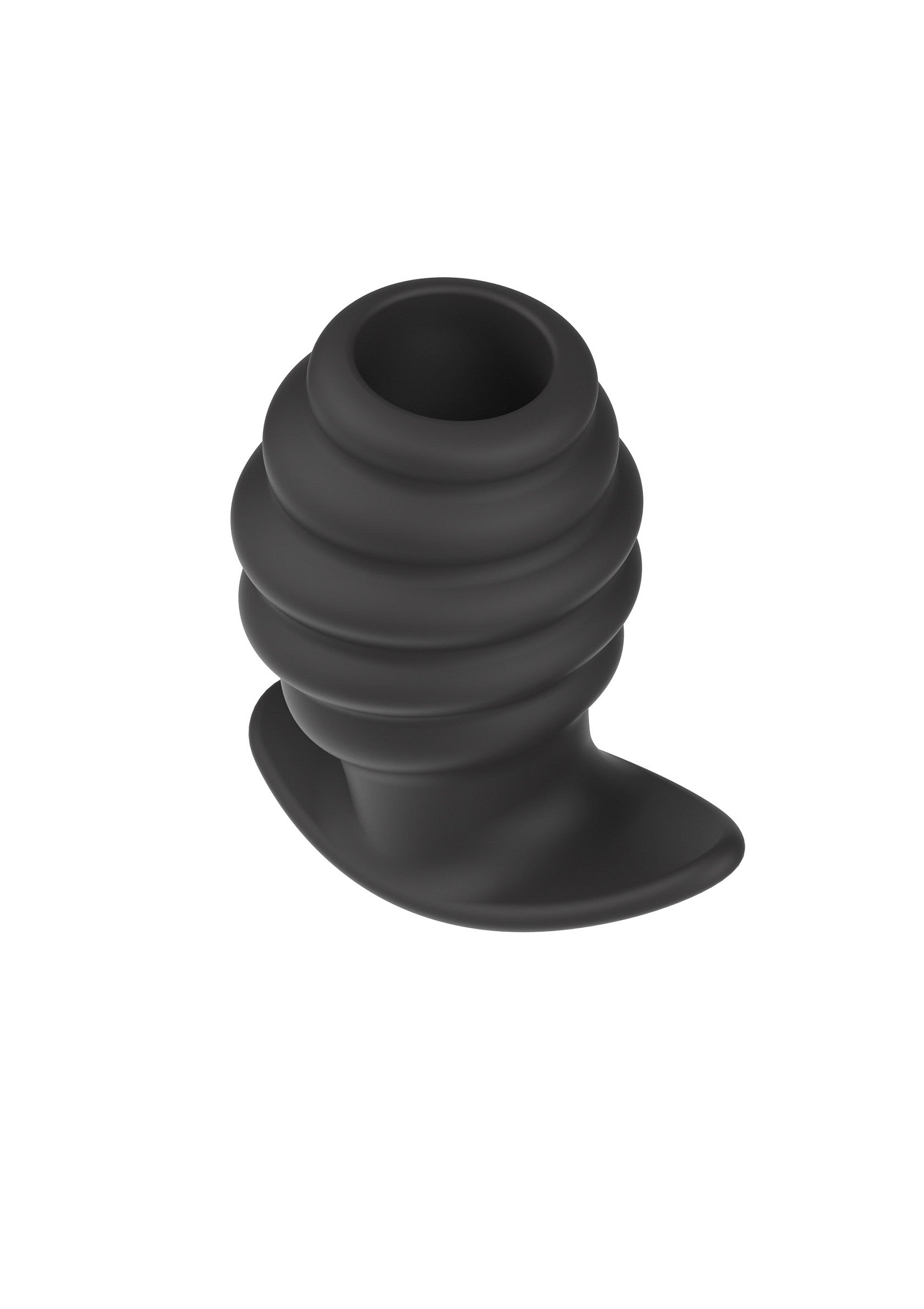 Plug anal noir à spirale pour des sensations intenses et stimulantes.; Zwarte anale plug met spiraalvormig ontwerp voor intense en stimulerende sensaties.; Black spiral anal plug for intense and stimulating sensations.