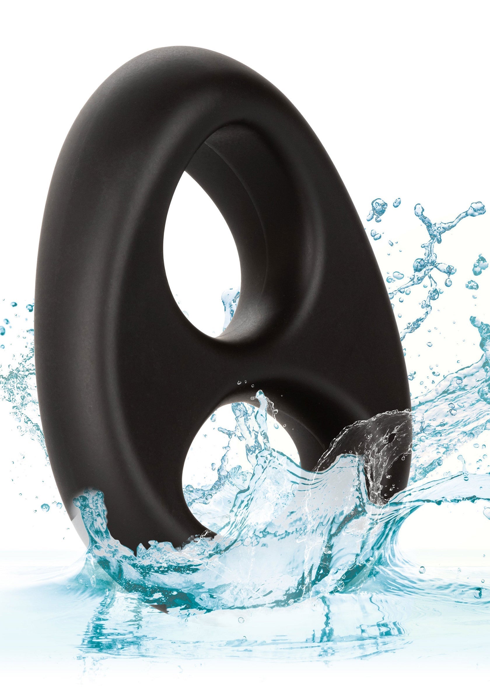 Anneau pénien noir élégant pour plus de plaisir. Résistant à l'eau.; Stijlvolle zwarte penisring voor meer plezier. Waterbestendig.; Stylish black cock ring for added pleasure. Water resistant.
