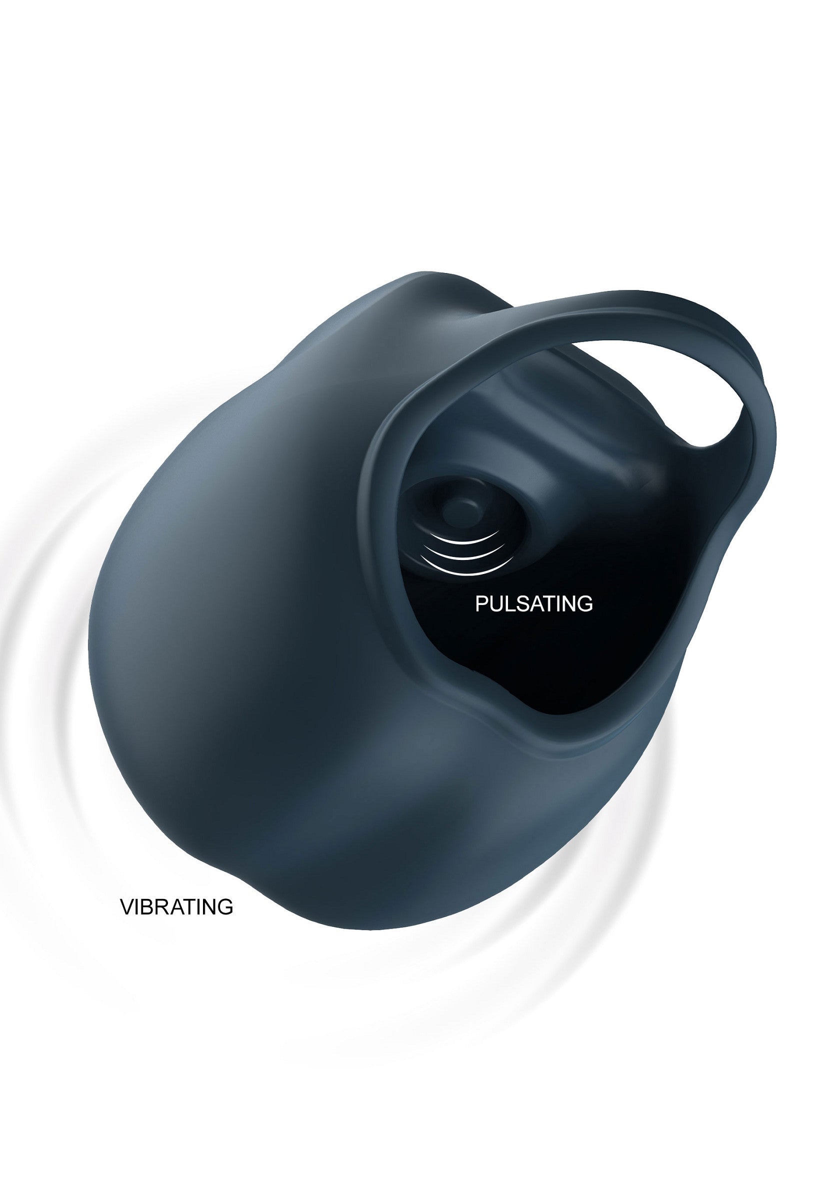 Manchon vibrant et pulsant pour homme, améliore le plaisir et l'endurance.; Vibrerende en pulserende cockring voor mannen, verbetert plezier en uithoudingsvermogen.; Vibrating and pulsating cock ring for men, enhances pleasure and endurance.