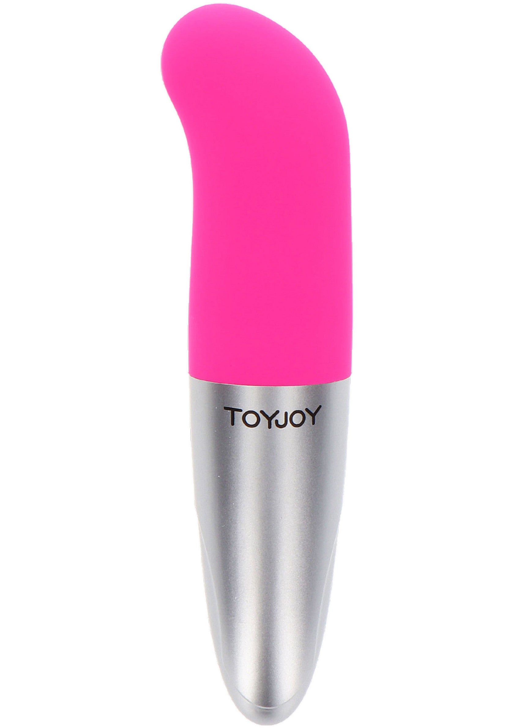 Vibromasseur ToyJoy rose et argenté pour une stimulation précise et un plaisir intense.; Roze en zilveren ToyJoy vibrator voor gerichte stimulatie en intens genot.; Pink and silver ToyJoy vibrator for targeted stimulation and intense pleasure.