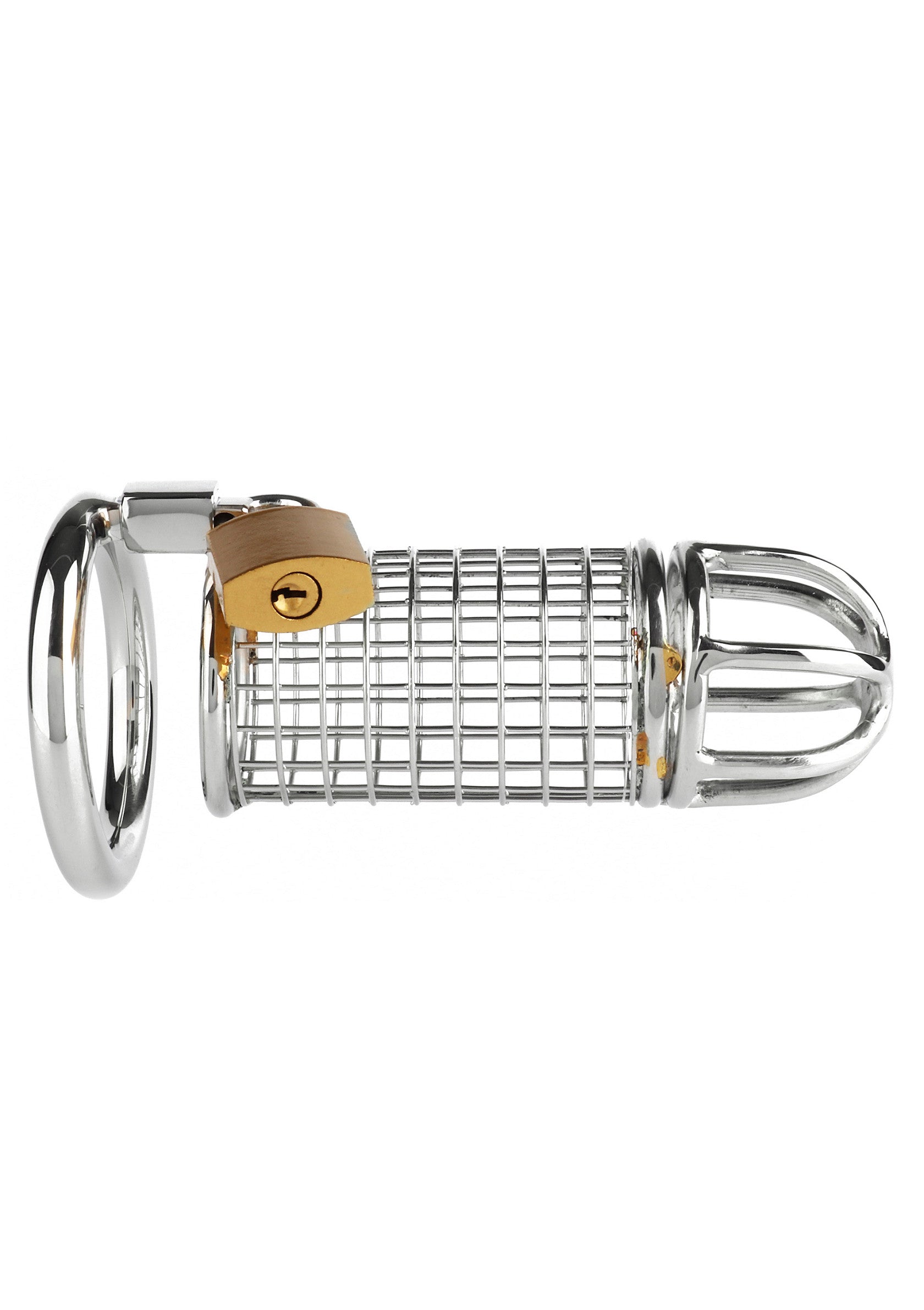 Cages de chasteté en métal avec cadenas. Accessoires pour adultes.; Metalen kuisheidskooien met hangslot. Accessoires voor volwassenen.; Metal chastity cages with padlock. Adult novelty accessories.