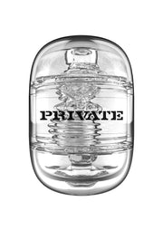 Manchon de plaisir 'PRIVATE' transparent pour une expérience intime et unique.; Transparante 'PRIVATE' genotsmouw voor een intieme en unieke ervaring.; Transparent 'PRIVATE' pleasure sleeve for an intimate and unique experience.
