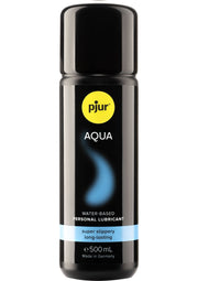 Pjur Aqua lubrifiant intime à base d'eau 500ml. Super glissant et longue durée.; Pjur Aqua glijmiddel op waterbasis 500ml. Super glad en langdurig.; Pjur Aqua water-based personal lubricant 500ml. Super slippery and long-lasting.