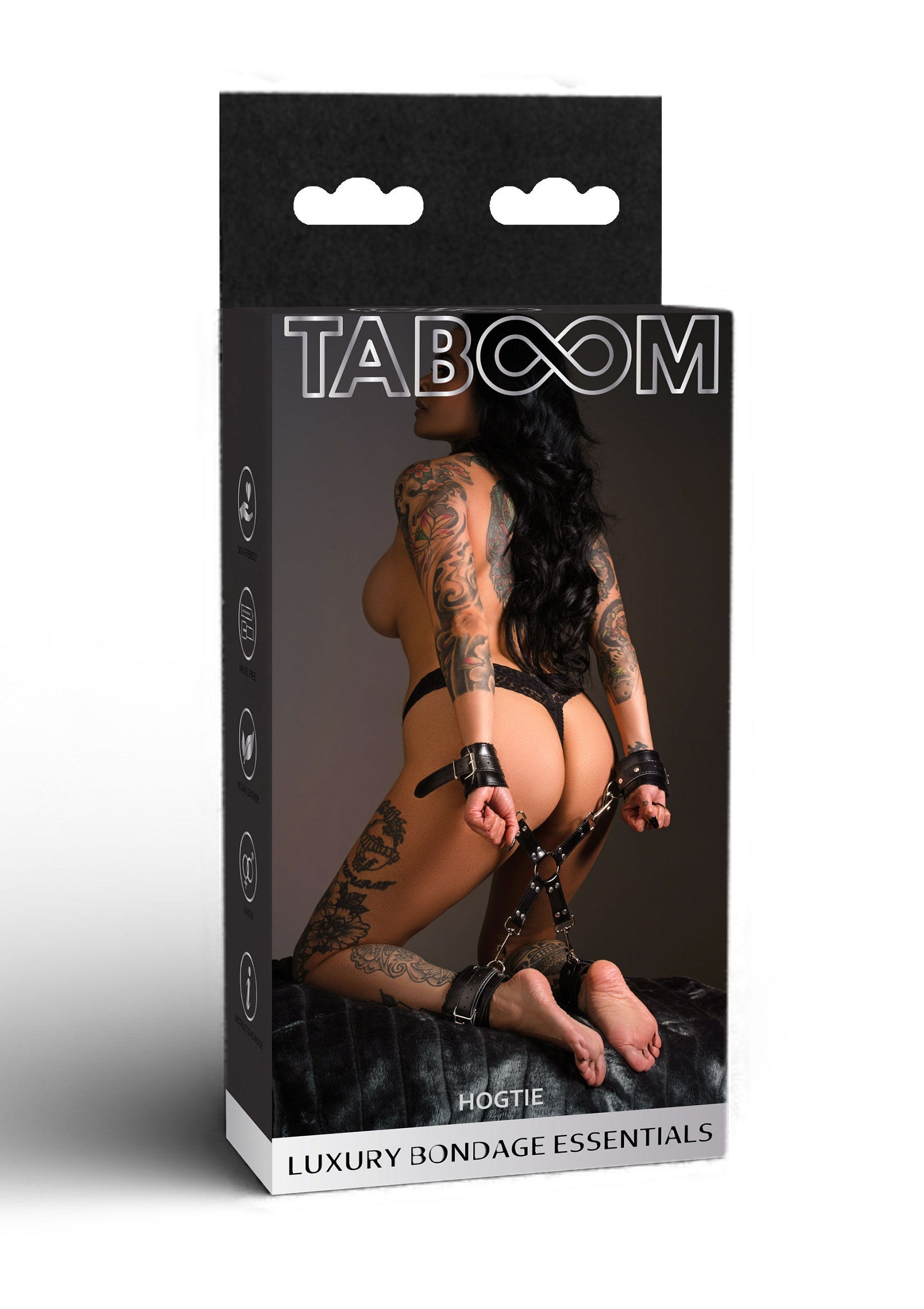 Taboom Hogtie : Essentiels de bondage de luxe pour une expérience sensuelle et maîtrisée. Découvrez l'art du plaisir avec élégance.; Taboom Hogtie: Luxe bondage essentials voor een sensuele en beheerste ervaring. Ontdek de kunst van genot met elegantie.; Taboom Hogtie: Luxury bondage essentials for a sensual, controlled experience. Discover the art of pleasure with elegance.