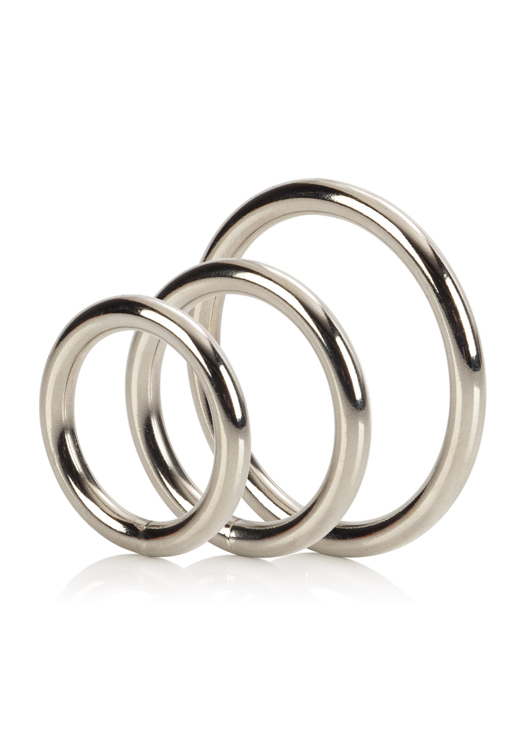 Anneaux péniens en acier inoxydable, différentes tailles disponibles.; Roestvrijstalen penisringen, verschillende maten beschikbaar.; Stainless steel cock rings, various sizes available.