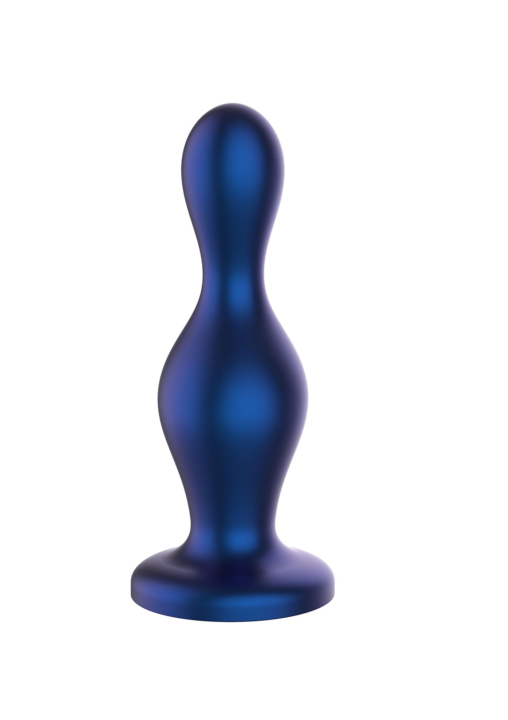 Plug anal bleu métallique pour plaisir intime. Explorez de nouvelles sensations avec ce jouet élégant.; Metalen blauwe anale plug voor intiem plezier. Ontdek nieuwe sensaties met dit elegante speeltje.; Metallic blue anal plug for intimate pleasure. Explore new sensations with this elegant toy.
