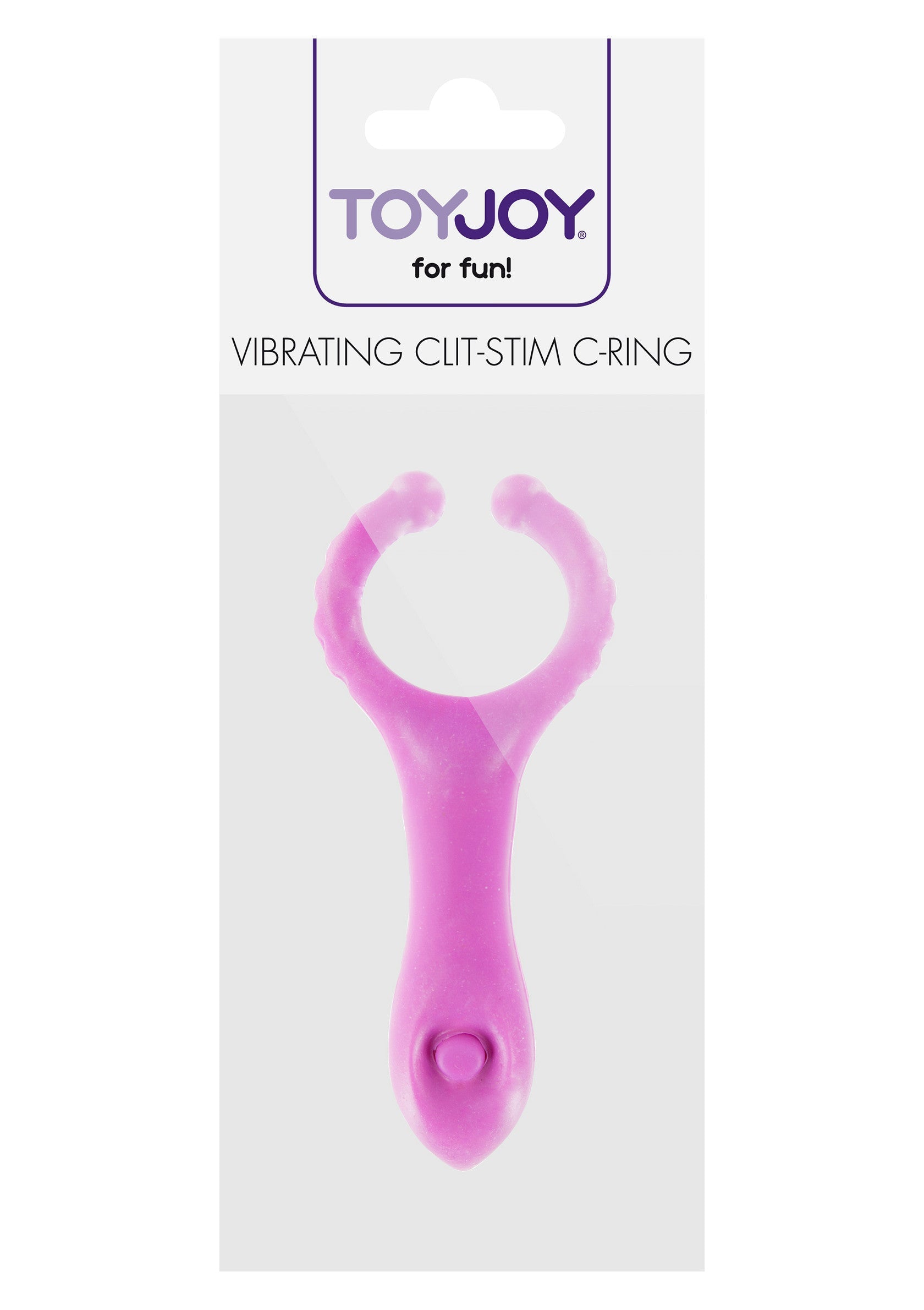Anneau vibrant pour clitoris ToyJoy. Stimulation intense pour un plaisir maximal. Découvrez le plaisir vibrant dès aujourd'hui!; ToyJoy vibrerende clitoris stimulator ring. Intense stimulatie voor maximaal plezier. Ontdek vibrerend genot vandaag nog!; ToyJoy vibrating clit-stim C-ring. Intense stimulation for maximum pleasure. Discover vibrating pleasure today!