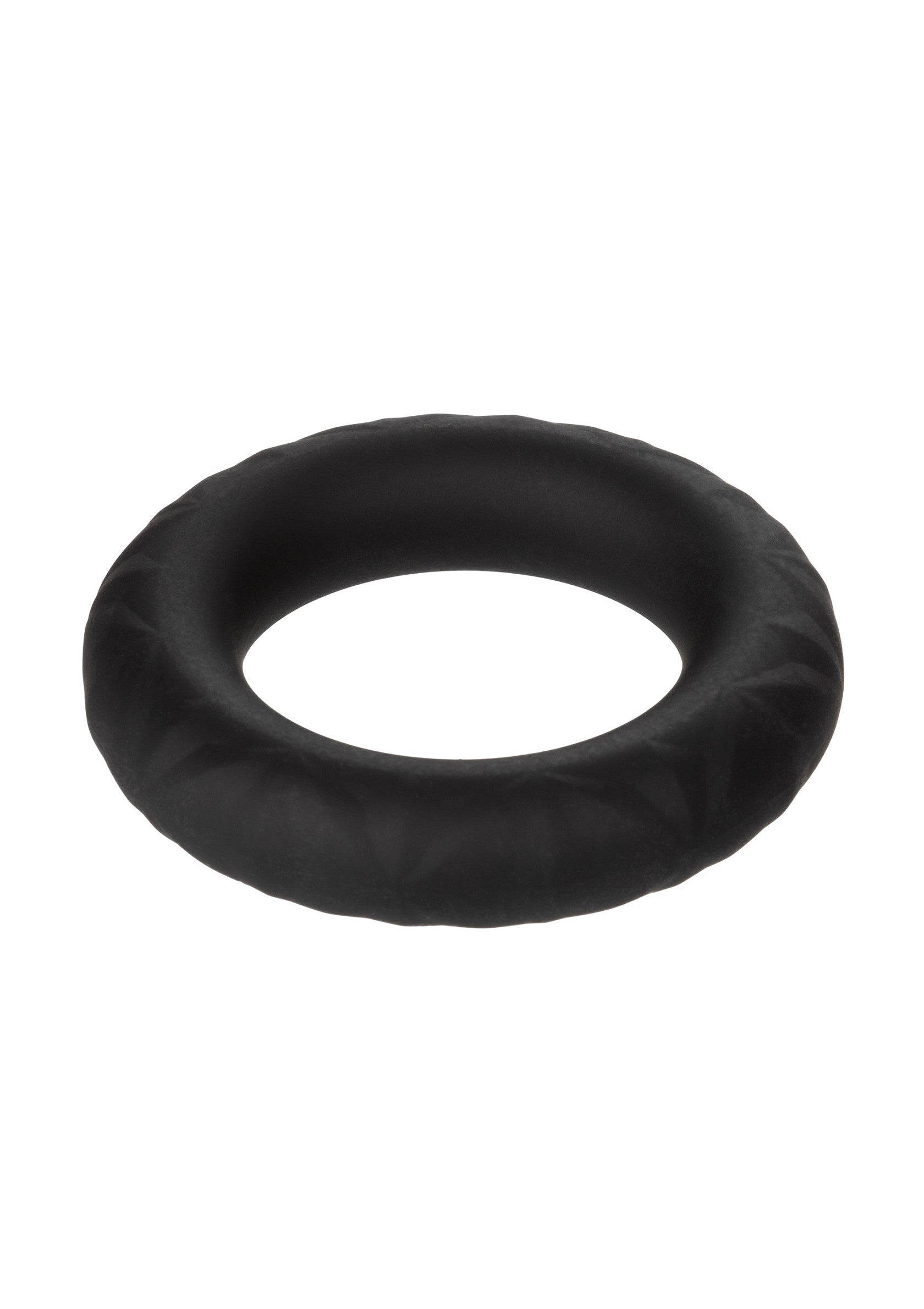 Anneau pénien noir en silicone souple pour plus de confort et de plaisir prolongé.; Zwarte penisring van zachte siliconen voor extra comfort en langdurig plezier.; Black soft silicone cock ring for added comfort and extended pleasure.