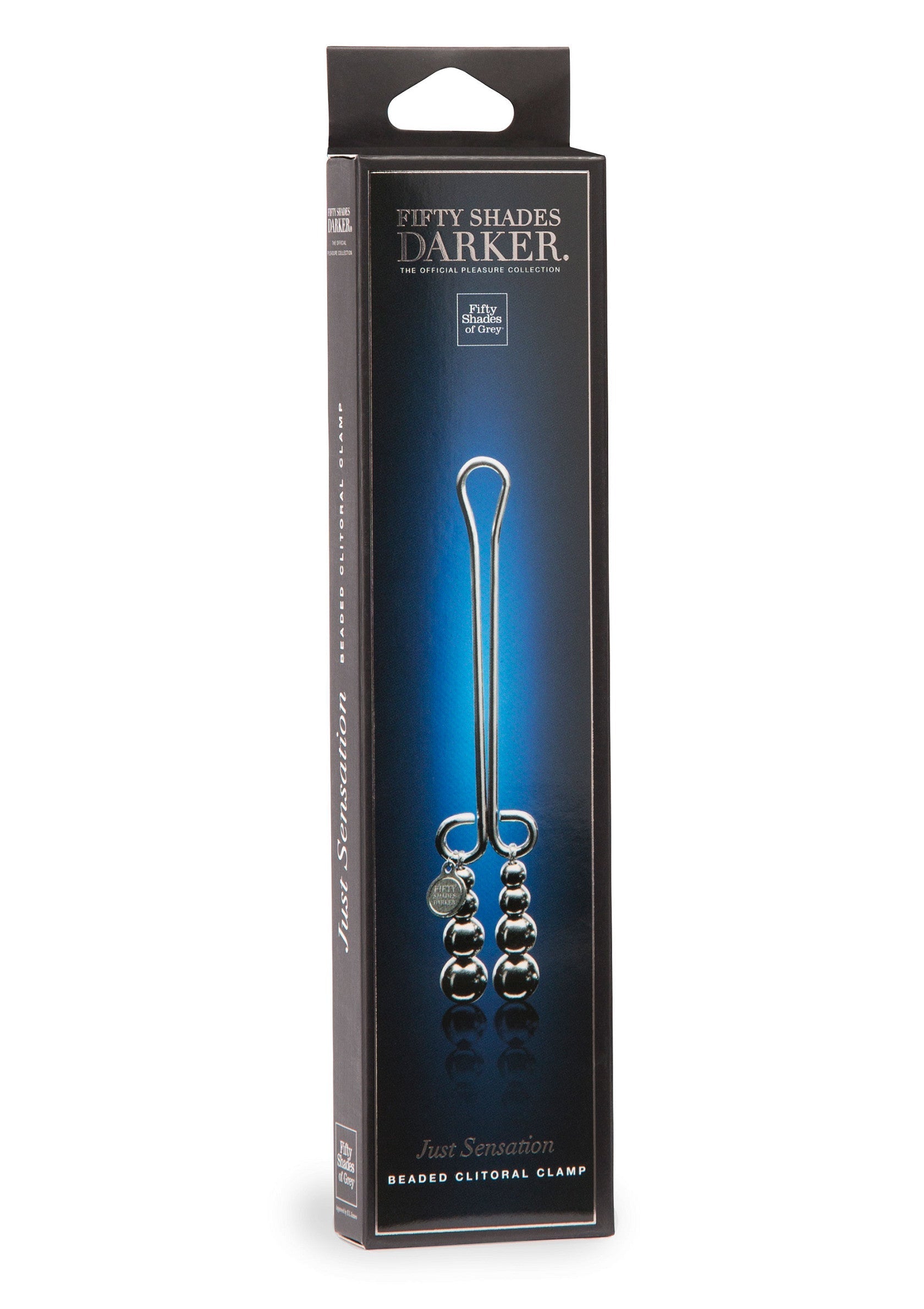 Pince clitoridienne perlée Fifty Shades Darker "Just Sensation". Plaisir intense garanti !; Fifty Shades Darker "Just Sensation" kralen clitorisklem. Gegarandeerd intens genot!; Fifty Shades Darker "Just Sensation" beaded clitoral clamp. Guaranteed intense pleasure!
