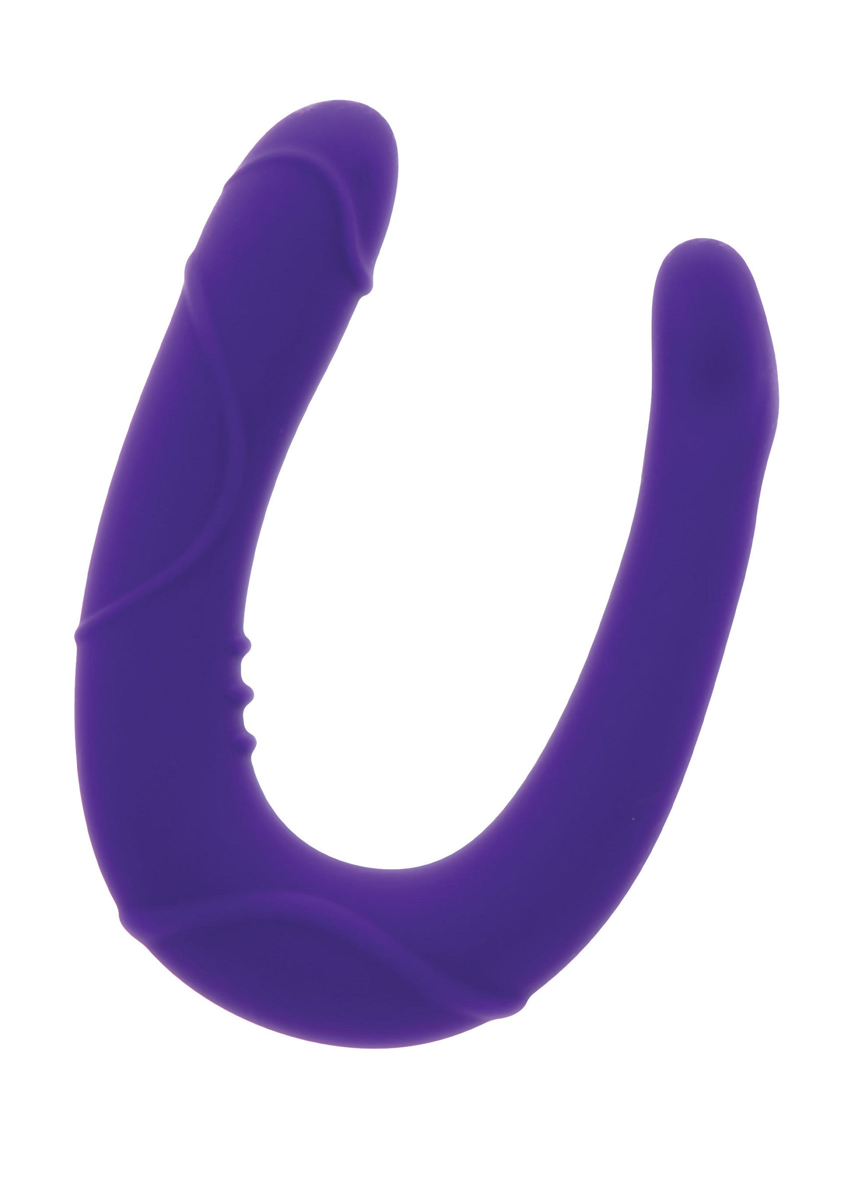Vibromasseur double violet pour un plaisir intense.; Paarse dubbele vibrator voor intens genot.; Purple double vibrator for intense pleasure.