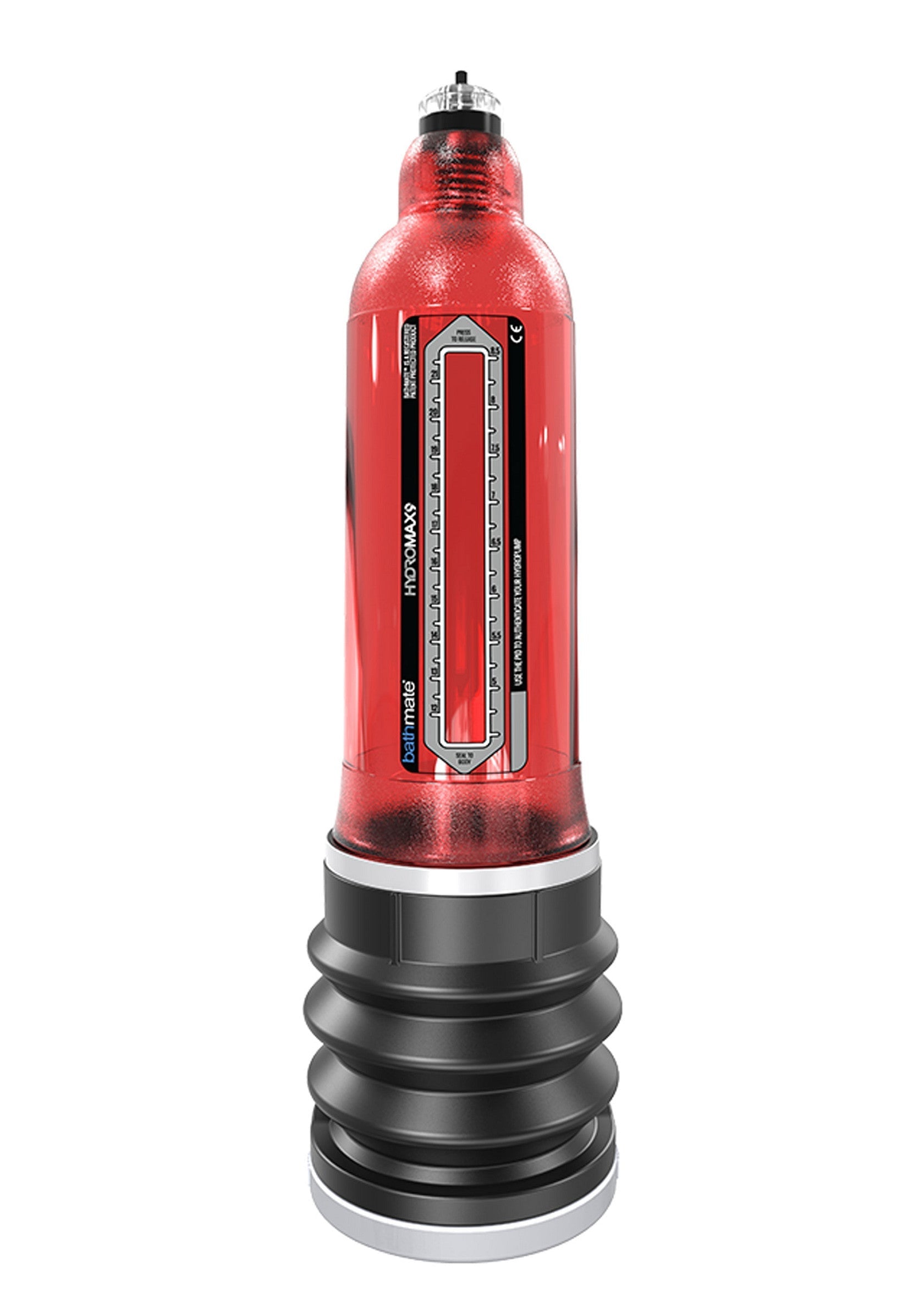 Pompe à pénis HydroMax pour l'amélioration masculine. Dispositif d'agrandissement du pénis, rouge et noir.; HydroMax penis pomp voor mannelijke verbetering. Penisvergrotingsapparaat, rood en zwart.; HydroMax penis pump for male enhancement. Penis enlargement device, red and black.