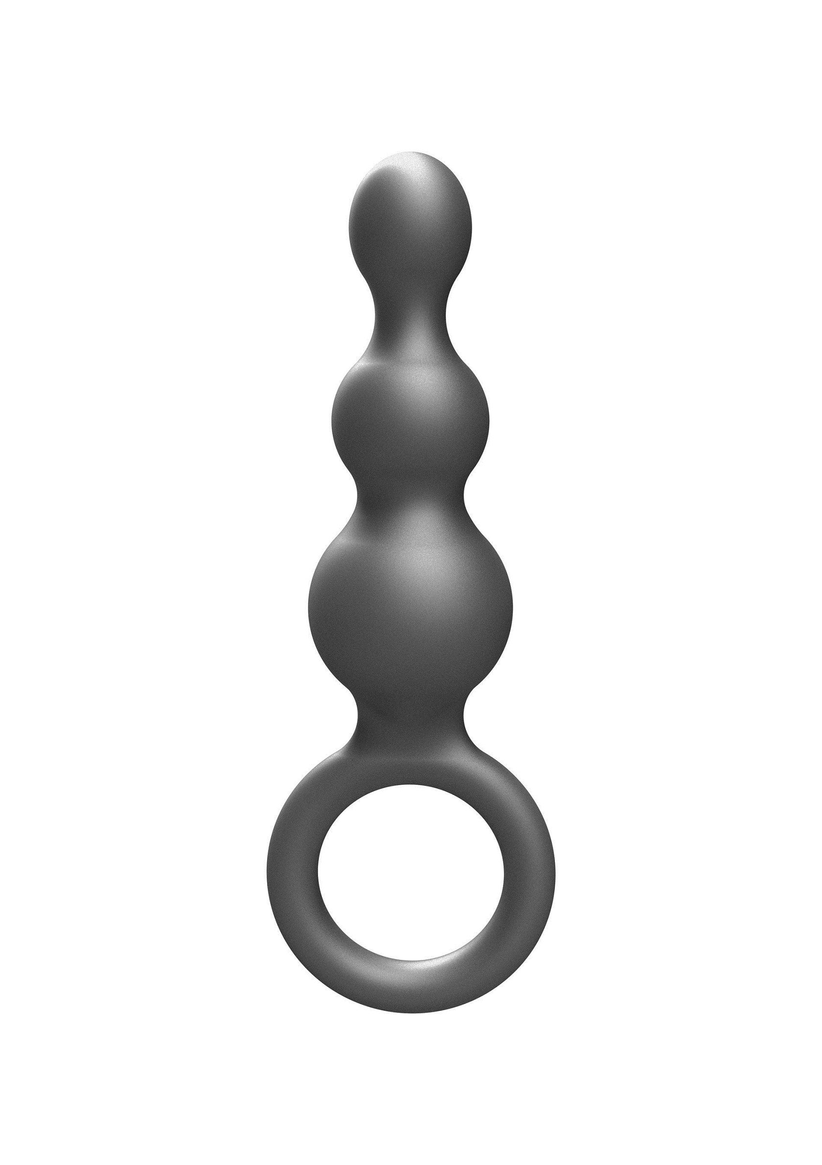 Plug anal à trois billes avec anneau, pour une exploration anale progressive et confortable. Plaisir garanti !; Anal plug met drie ballen en ring, voor comfortabele en progressieve anale stimulatie. Gegarandeerd plezier!; 3-ball anal plug with ring. Comfortable and progressive anal stimulation. Guaranteed fun! Discreet shipping